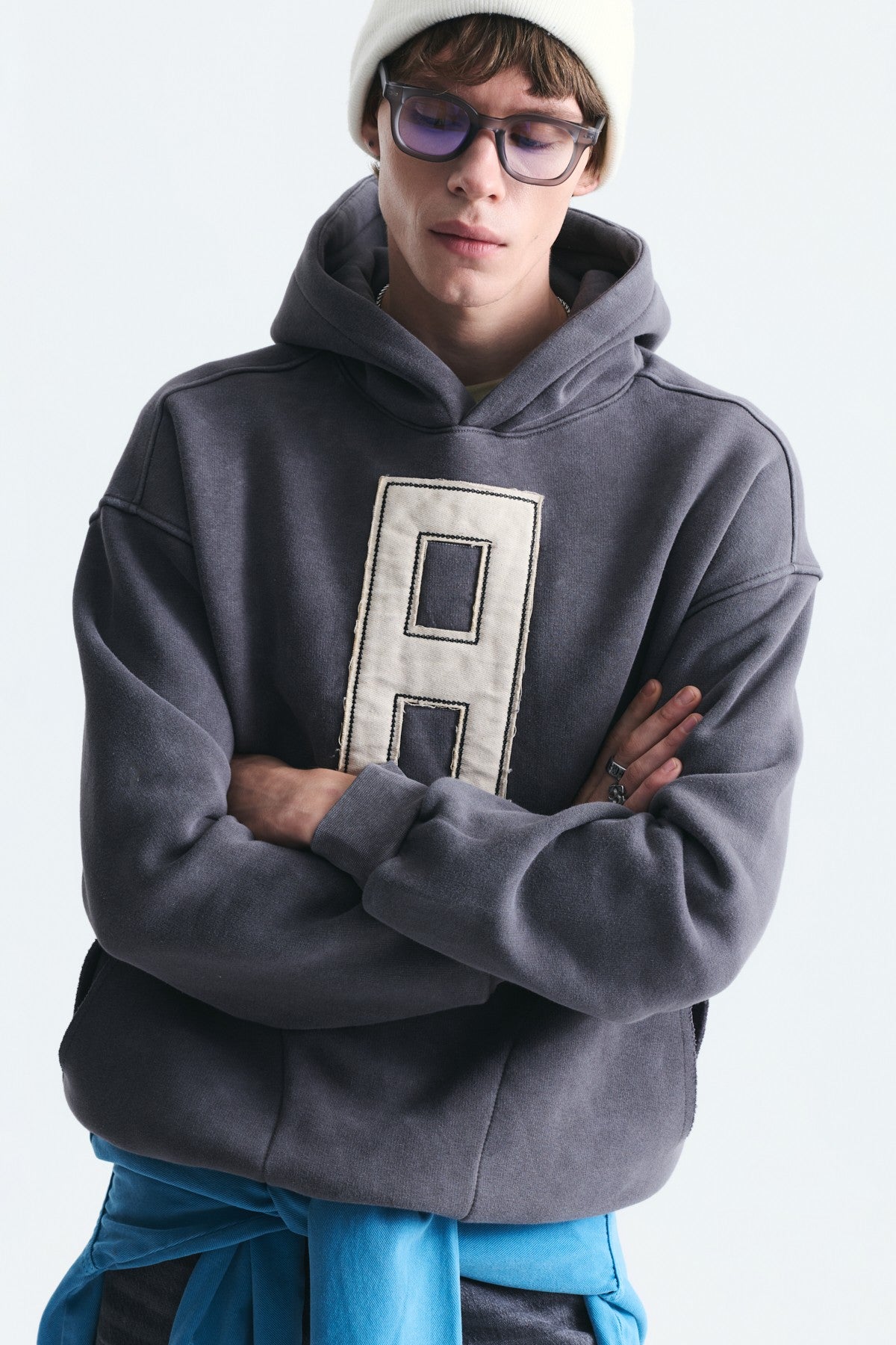 Numara Baskılı Oversize Sweatshirt