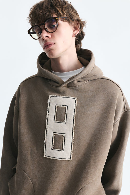 Numara Baskılı Oversize Sweatshirt