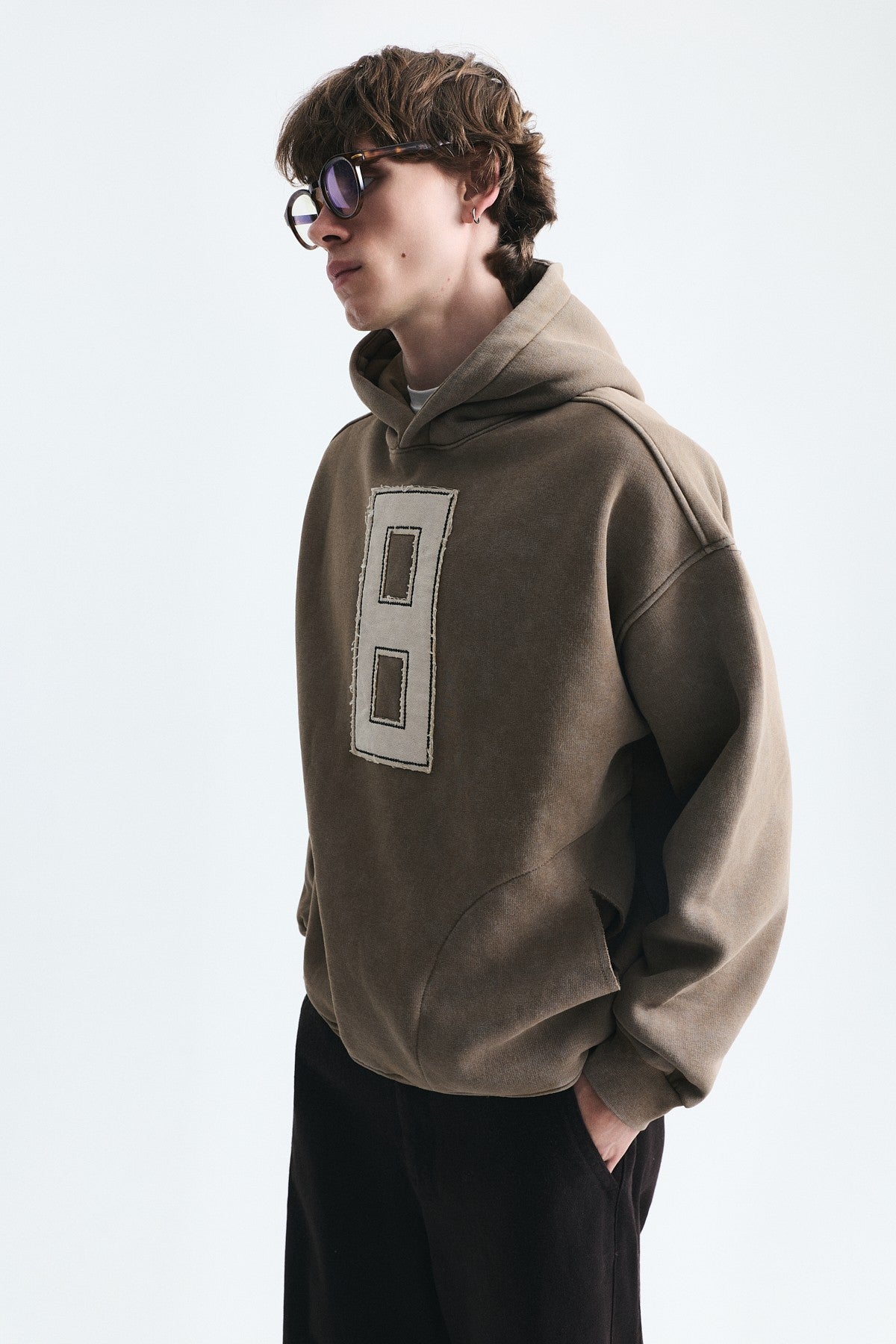 Numara Baskılı Oversize Sweatshirt