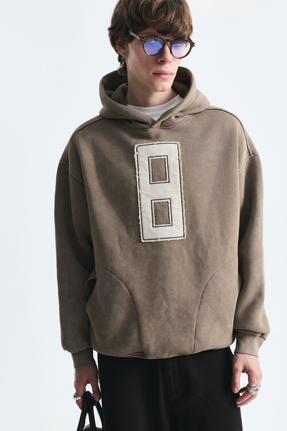 Numara Baskılı Oversize Sweatshirt