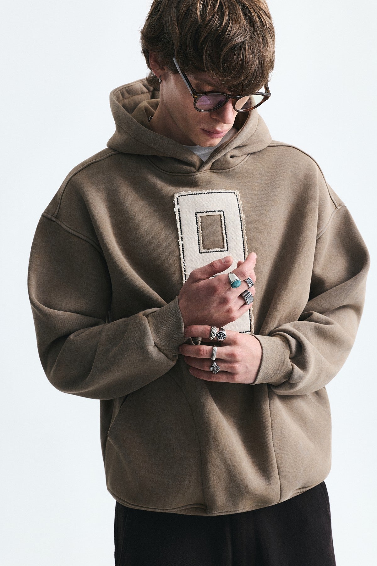 Numara Baskılı Oversize Sweatshirt