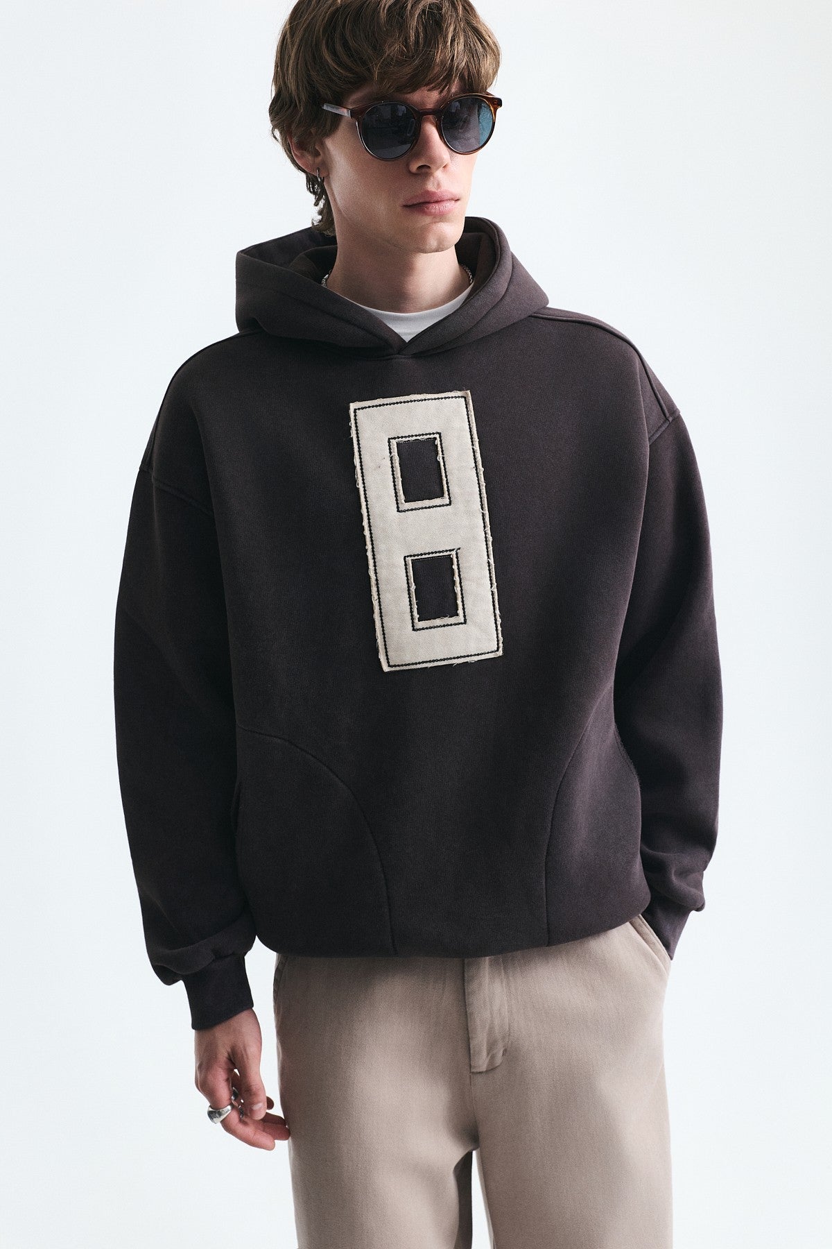 Numara Baskılı Oversize Sweatshirt