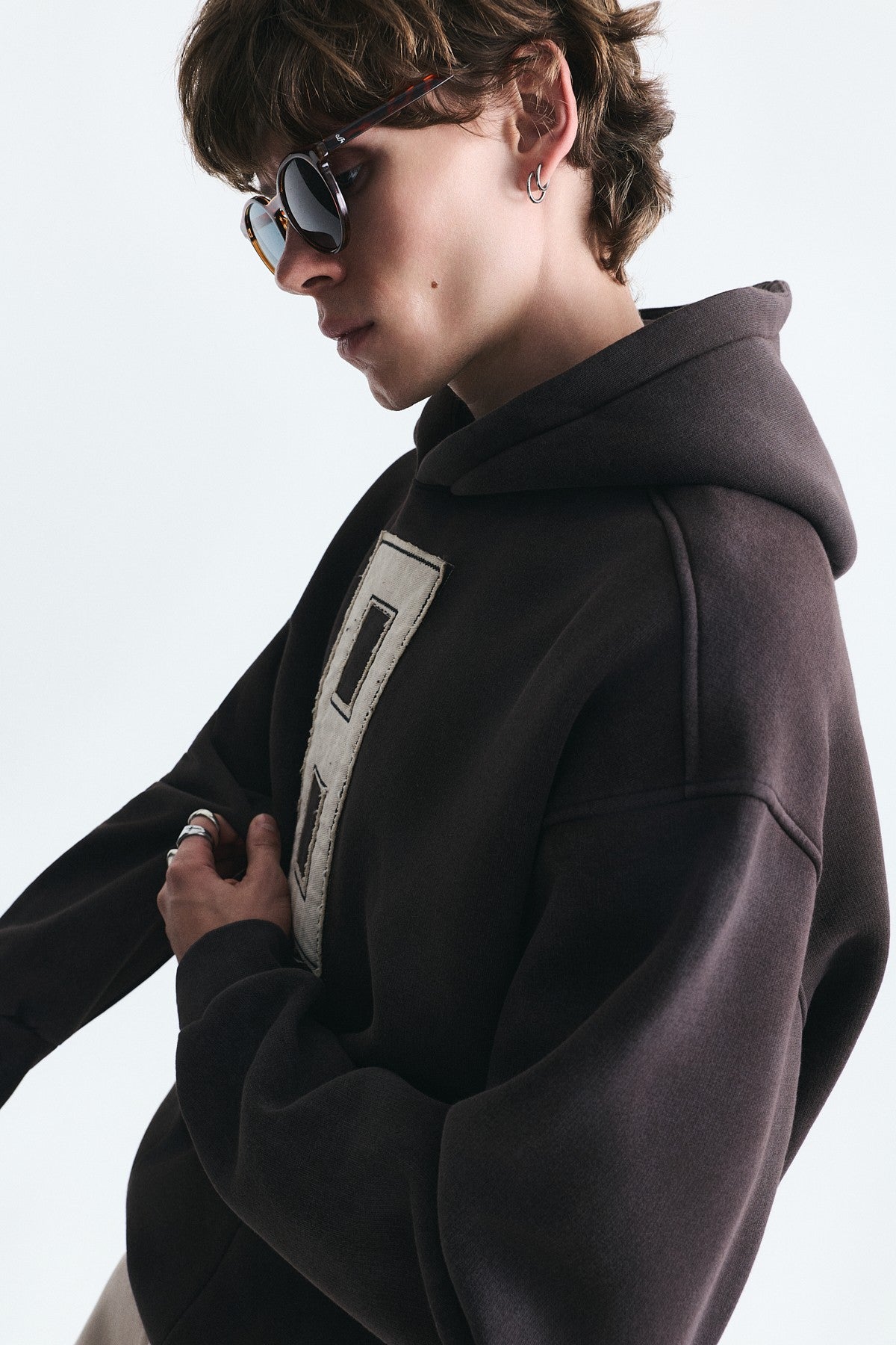 Numara Baskılı Oversize Sweatshirt