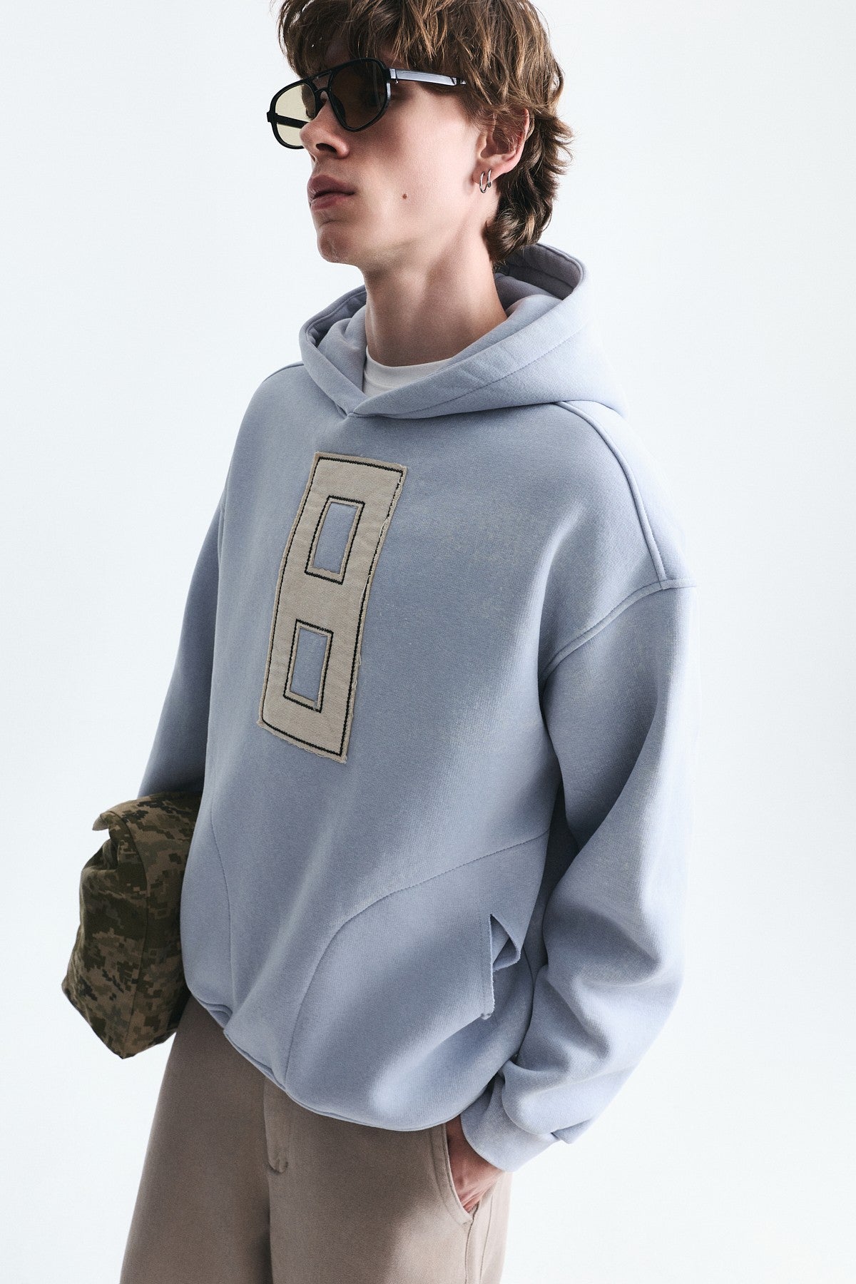 Numara Baskılı Oversize Sweatshirt