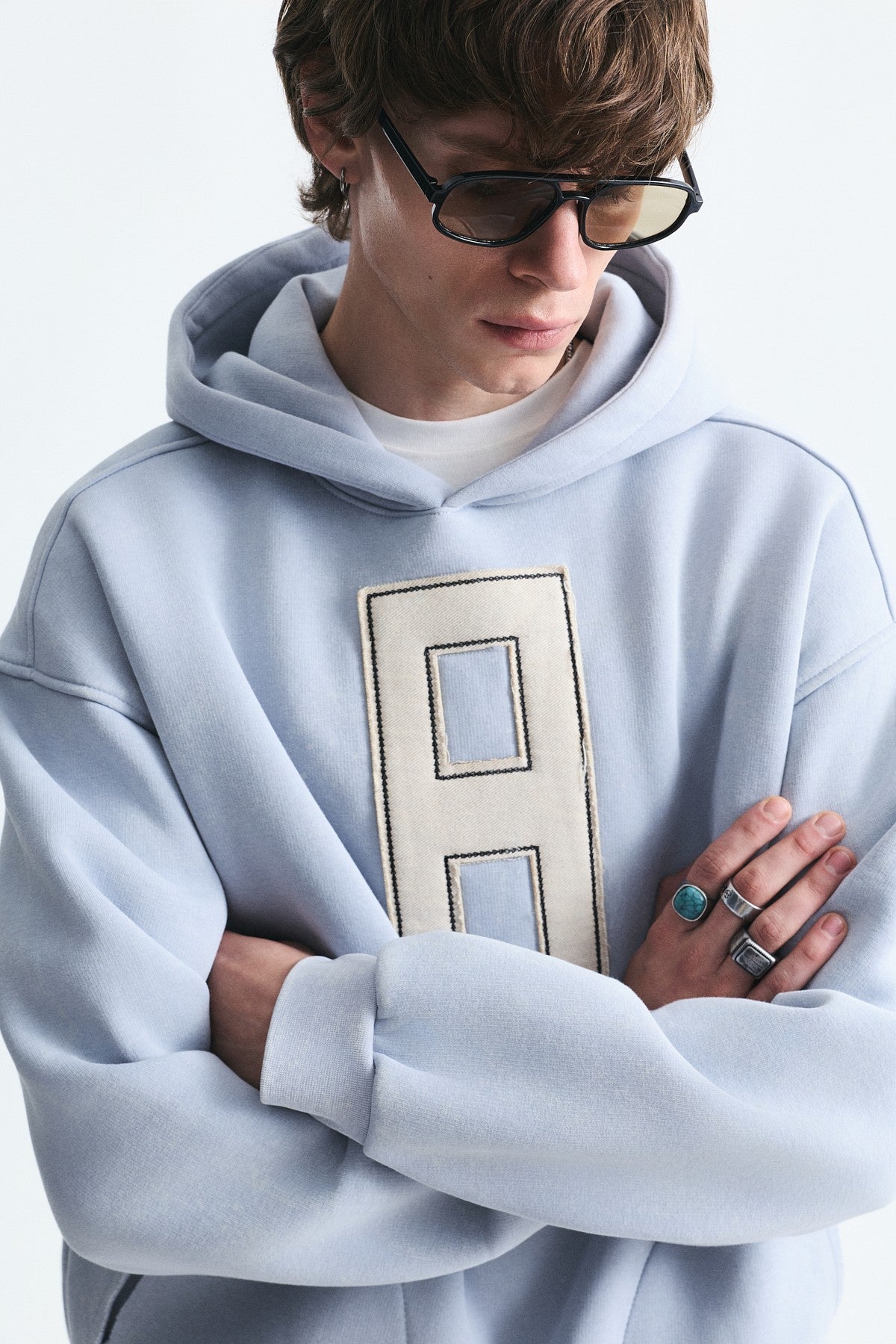 Numara Baskılı Oversize Sweatshirt