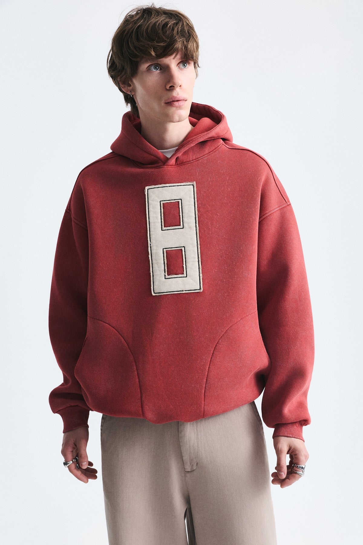 Numara Baskılı Oversize Sweatshirt
