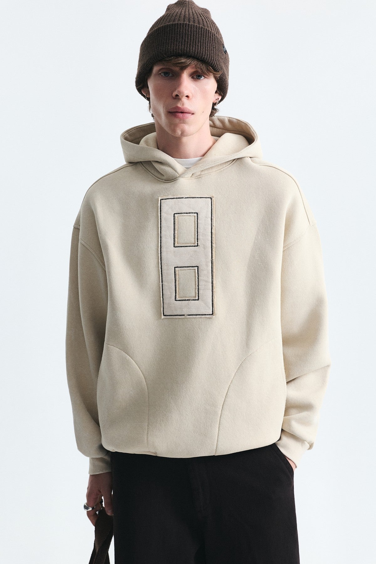 Numara Baskılı Oversize Sweatshirt
