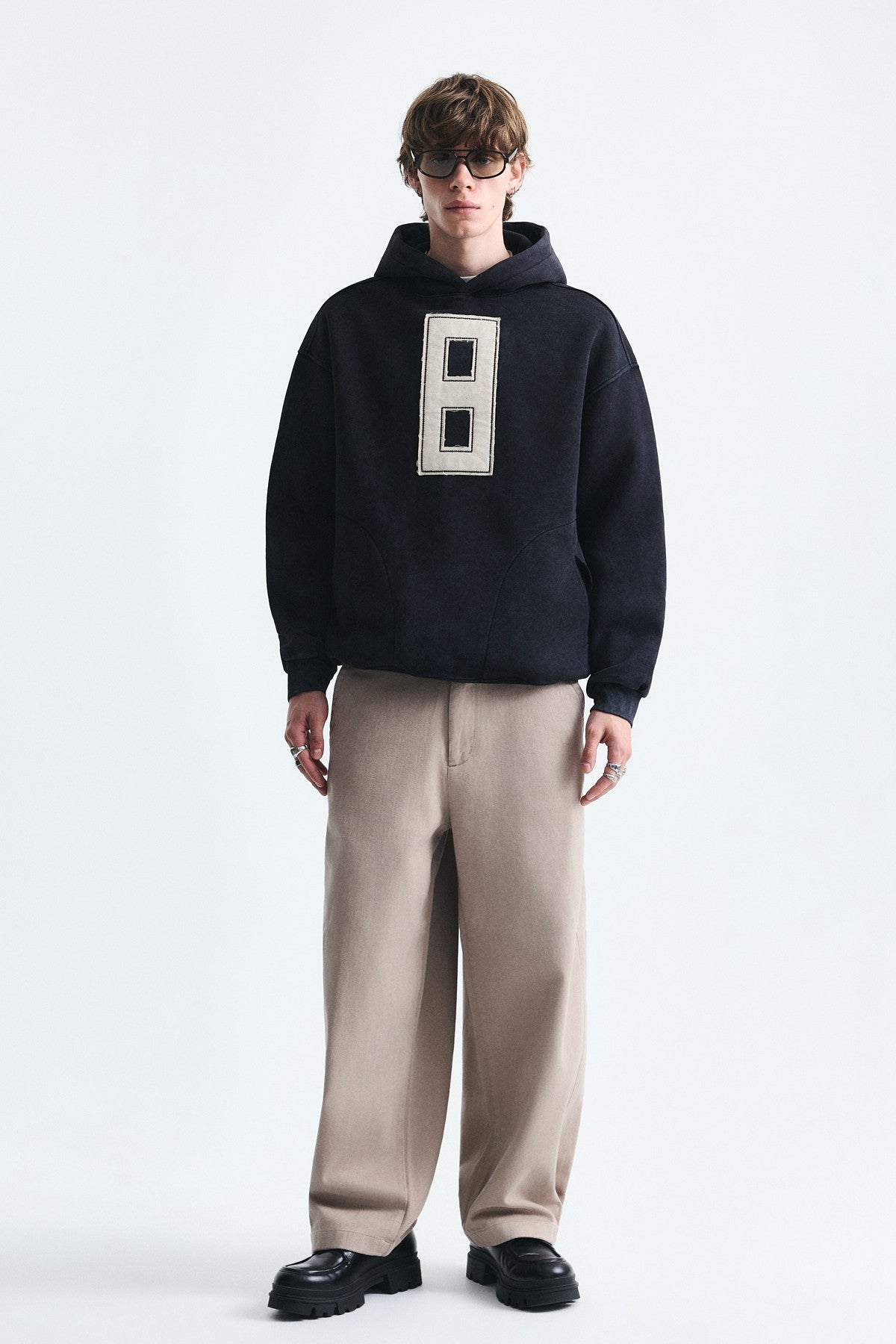 Numara Baskılı Oversize Sweatshirt