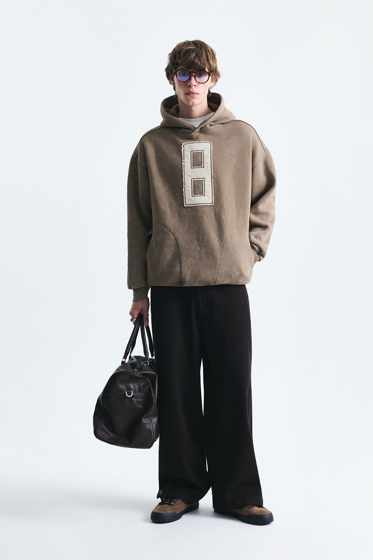 Numara Baskılı Oversize Sweatshirt