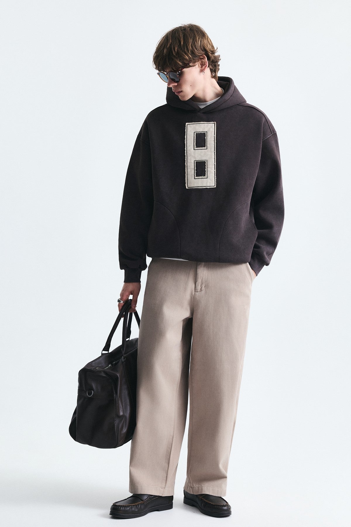 Numara Baskılı Oversize Sweatshirt