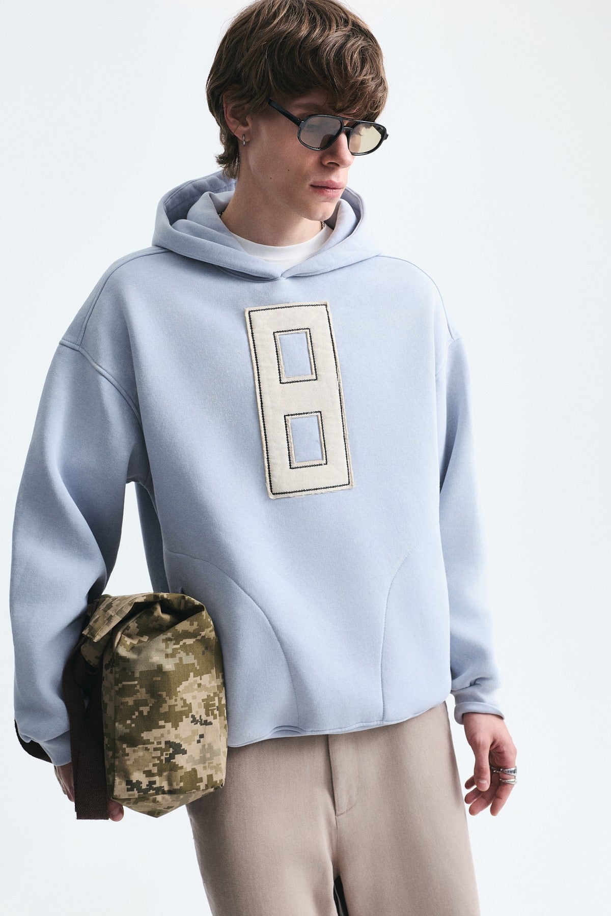 Numara Baskılı Oversize Sweatshirt