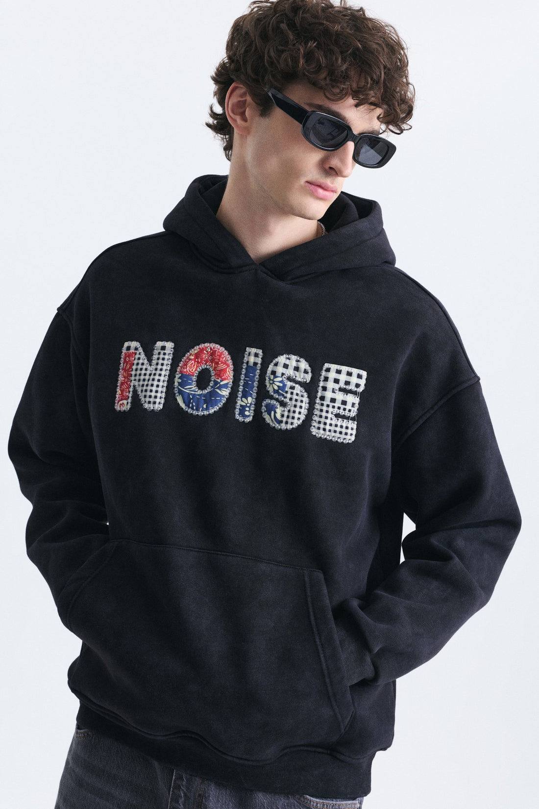 Nakışlı Oversize Kapüşonlu Sweatshirt
