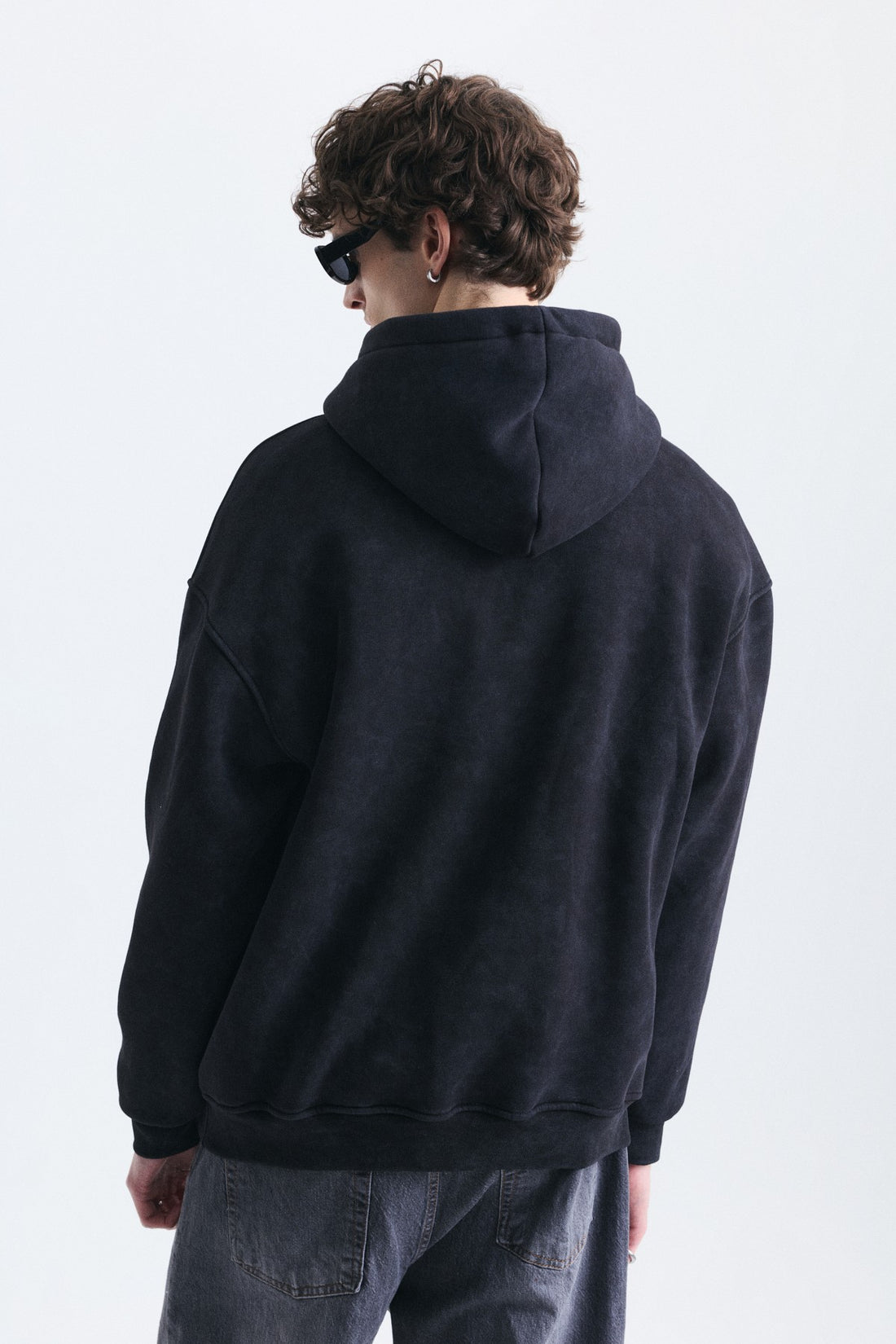 Nakışlı Oversize Kapüşonlu Sweatshirt
