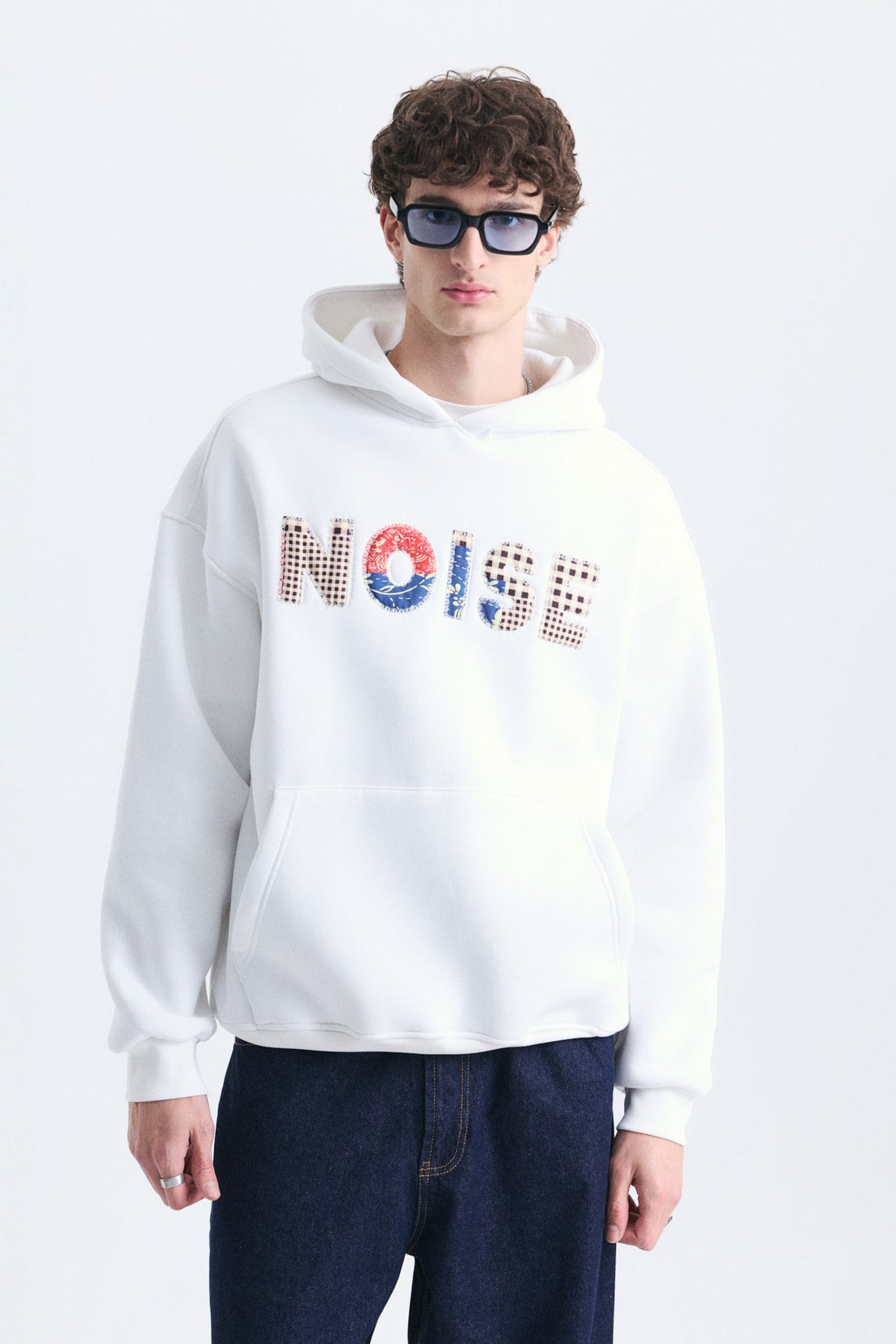 Nakışlı Oversize Kapüşonlu Sweatshirt