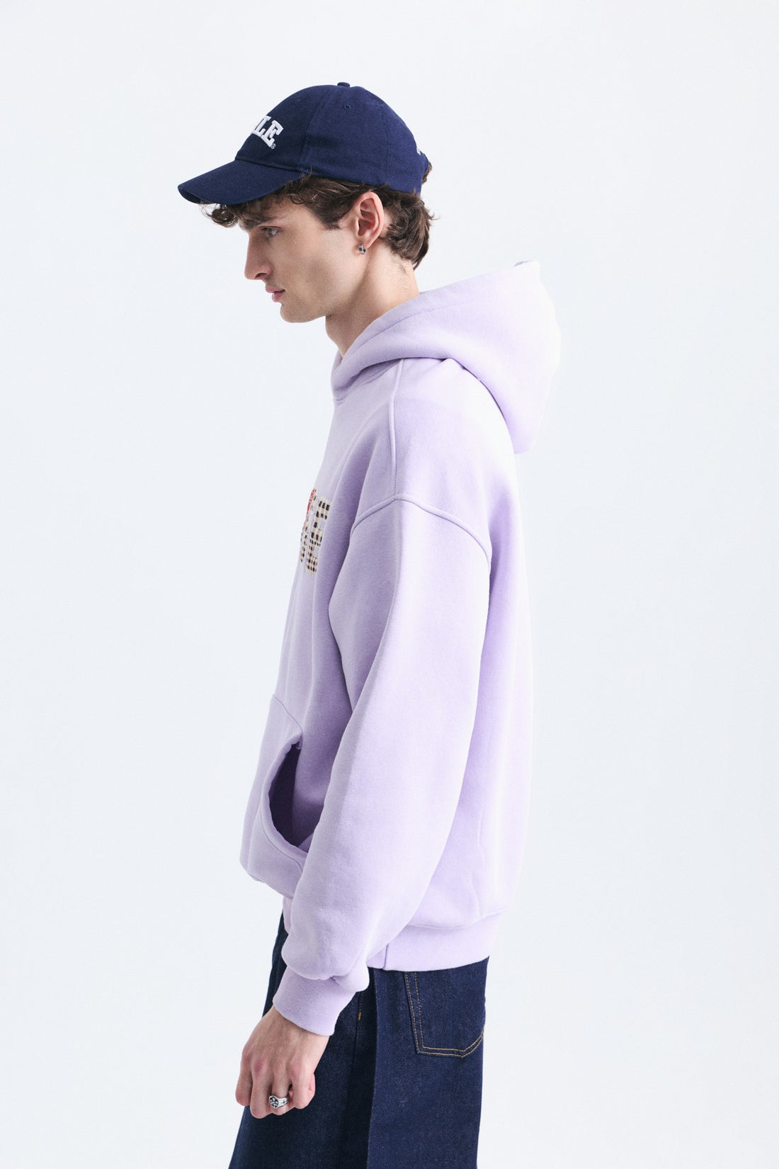 Nakışlı Oversize Kapüşonlu Sweatshirt
