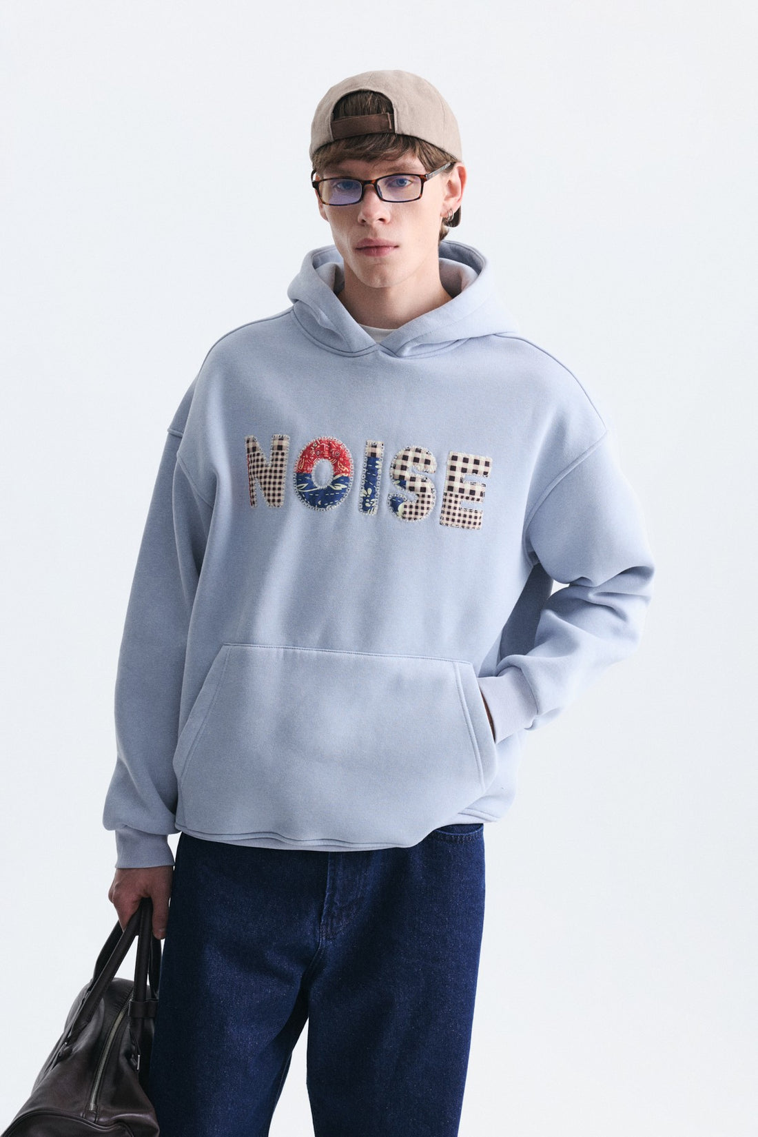 Nakışlı Oversize Kapüşonlu Sweatshirt