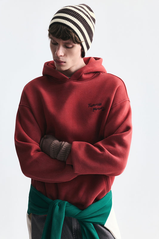 Oversize Sırt Baskılı Sweatshirt