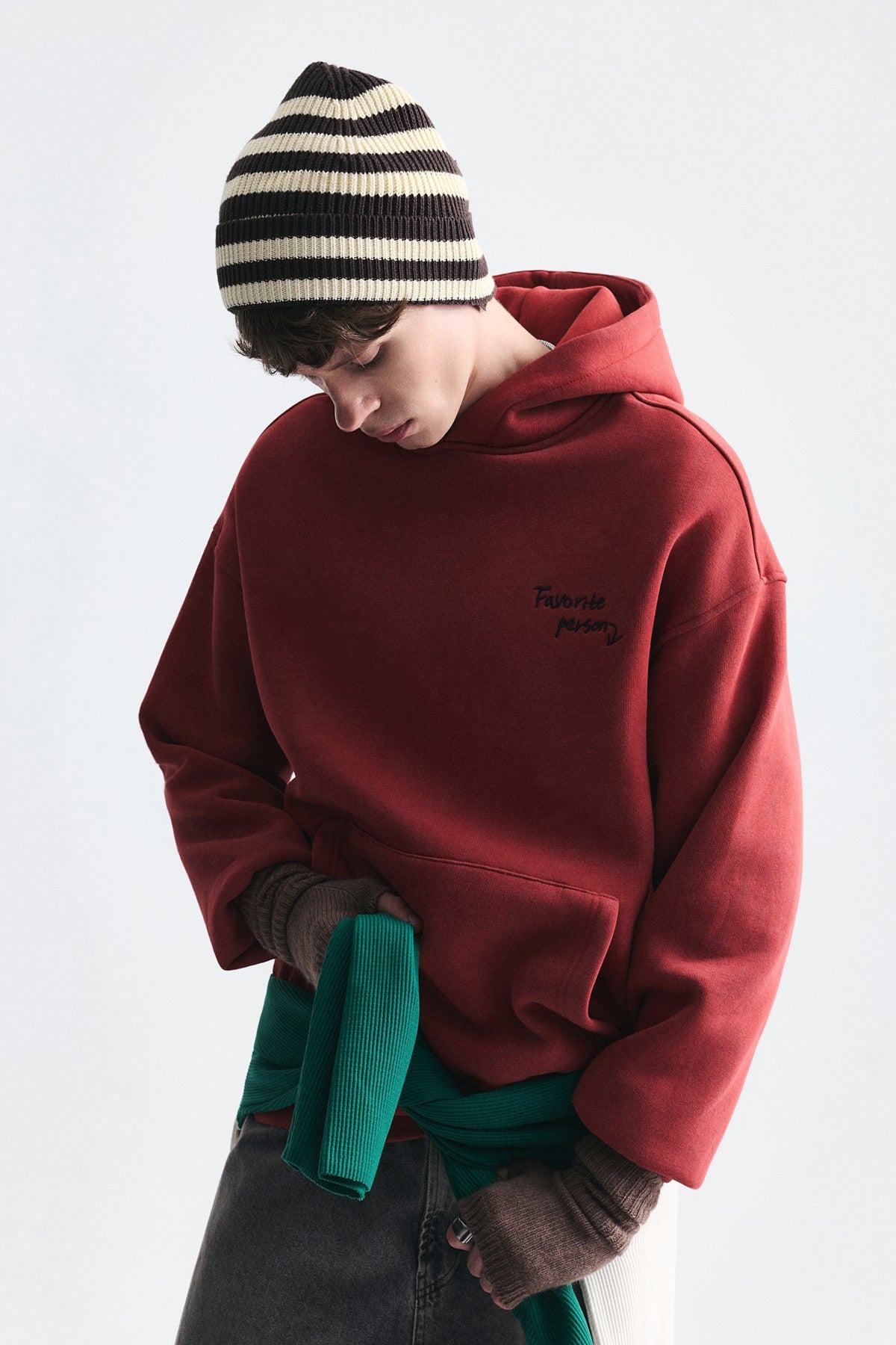 Oversize Sırt Baskılı Sweatshirt
