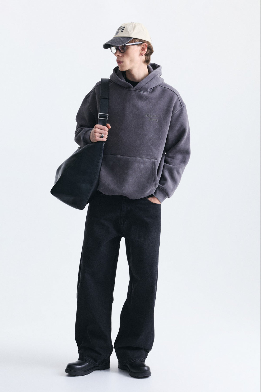 Oversize Sırt Baskılı Sweatshirt