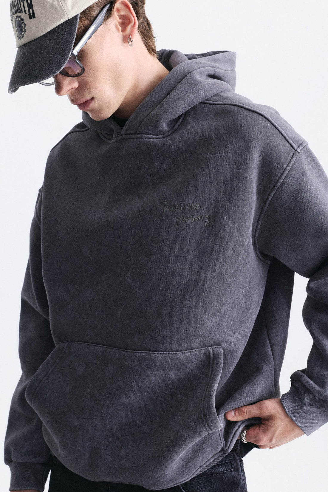 Oversize Sırt Baskılı Sweatshirt