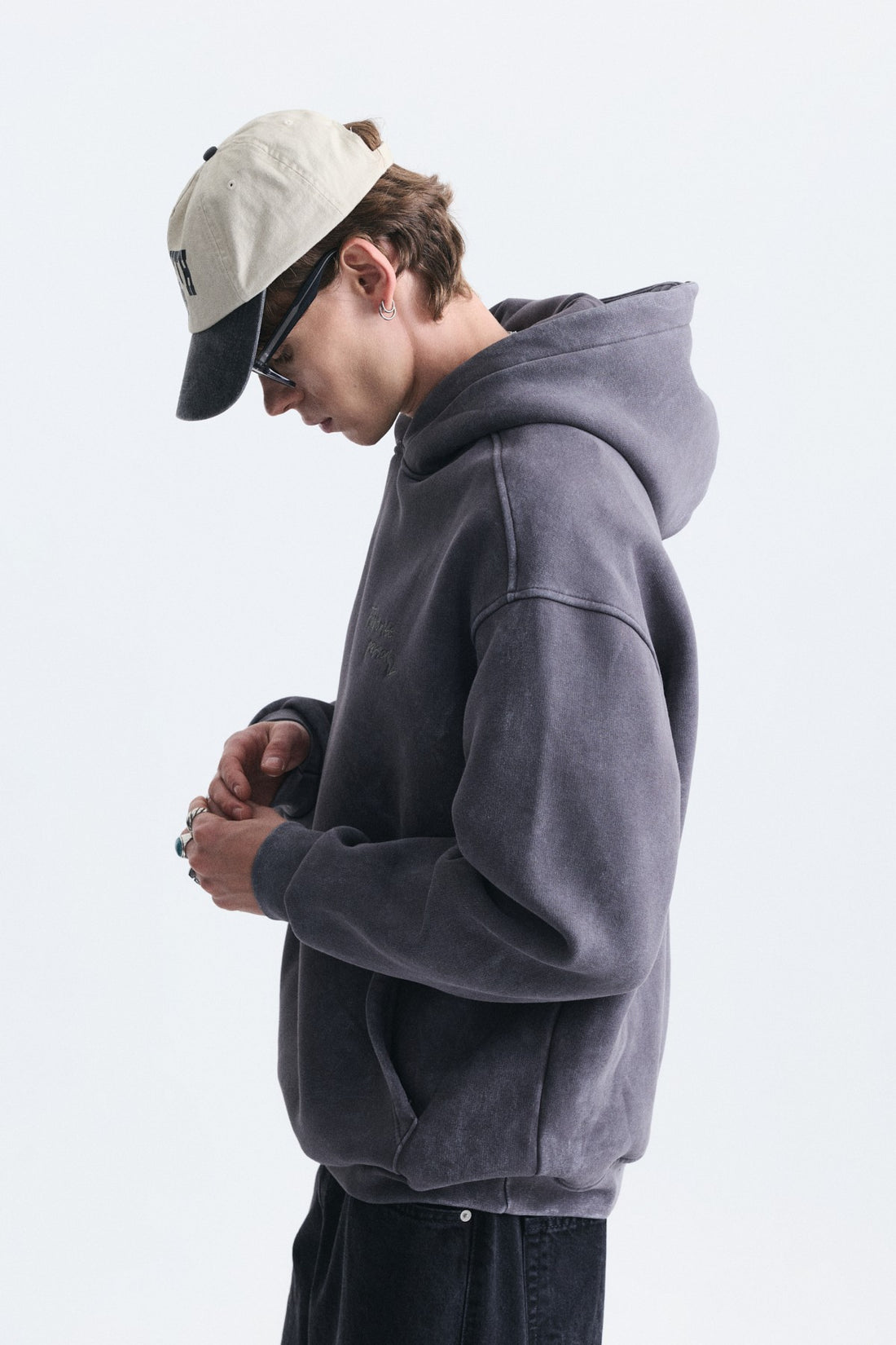Oversize Sırt Baskılı Sweatshirt
