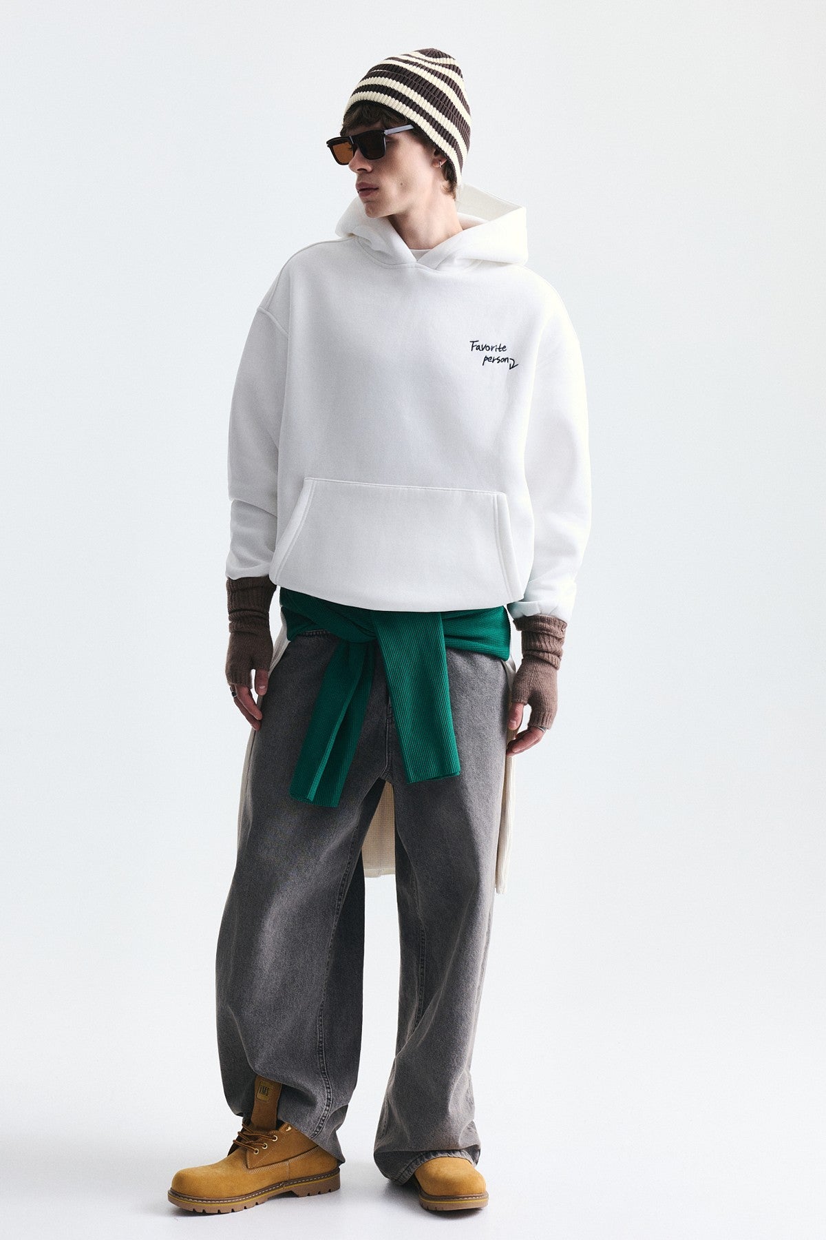 Oversize Sırt Baskılı Sweatshirt