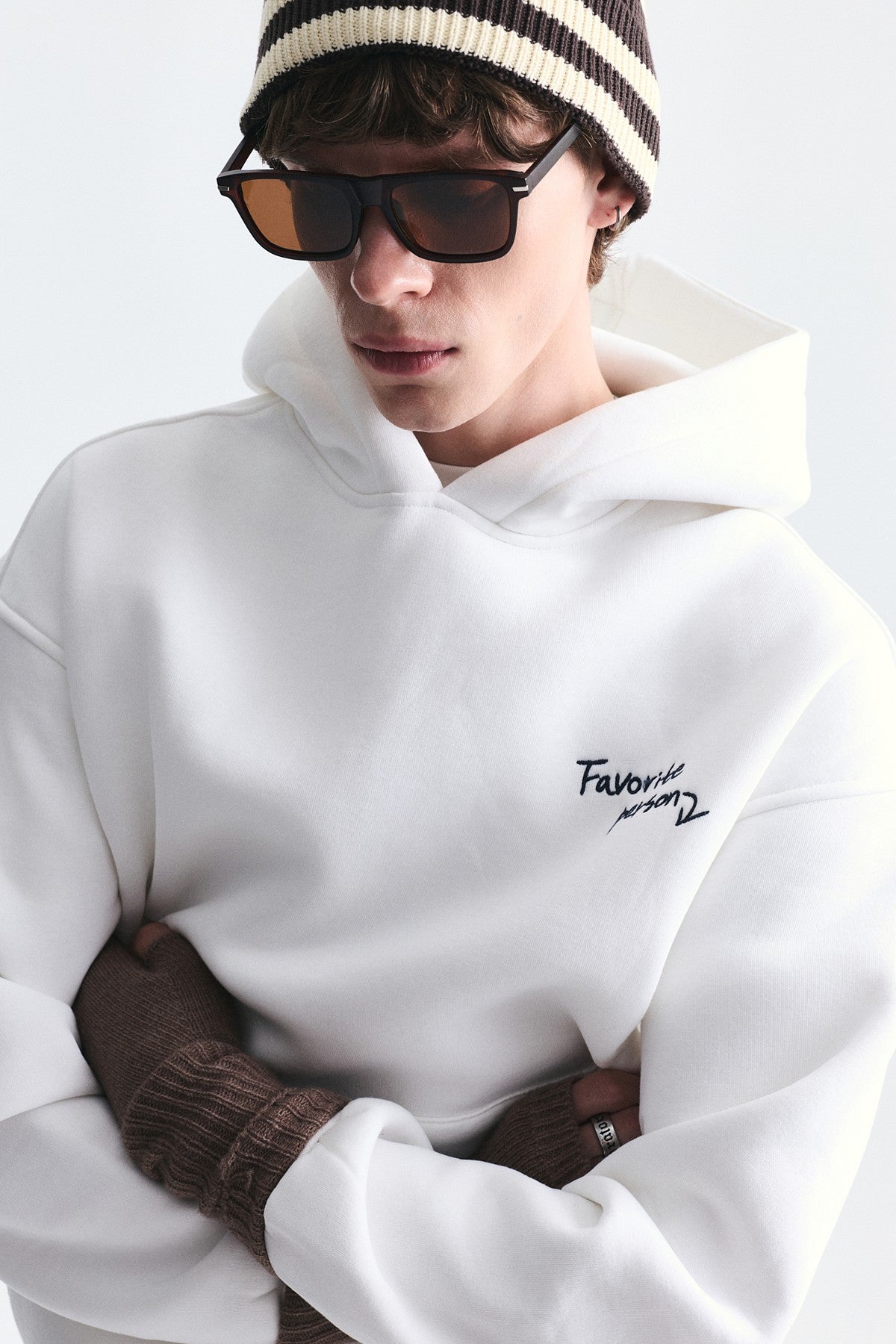 Oversize Sırt Baskılı Sweatshirt