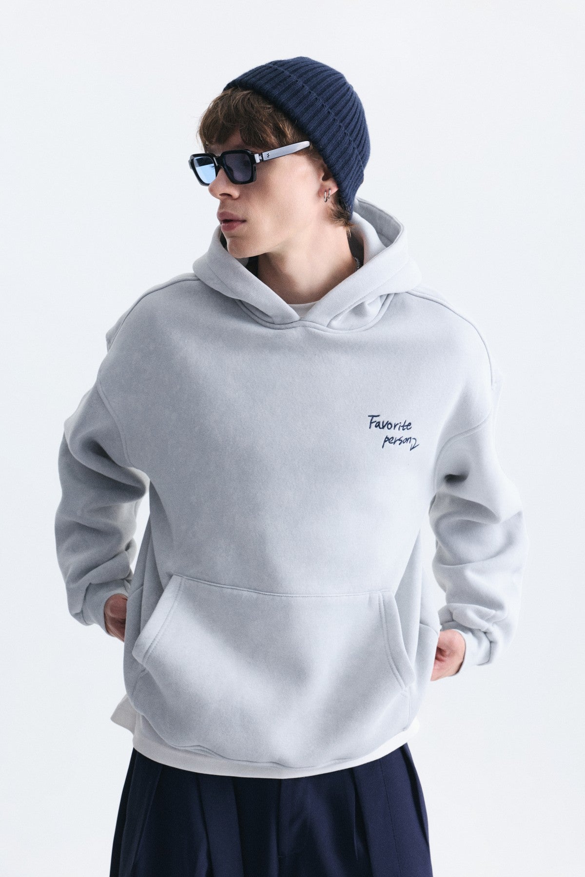 Oversize Sırt Baskılı Sweatshirt