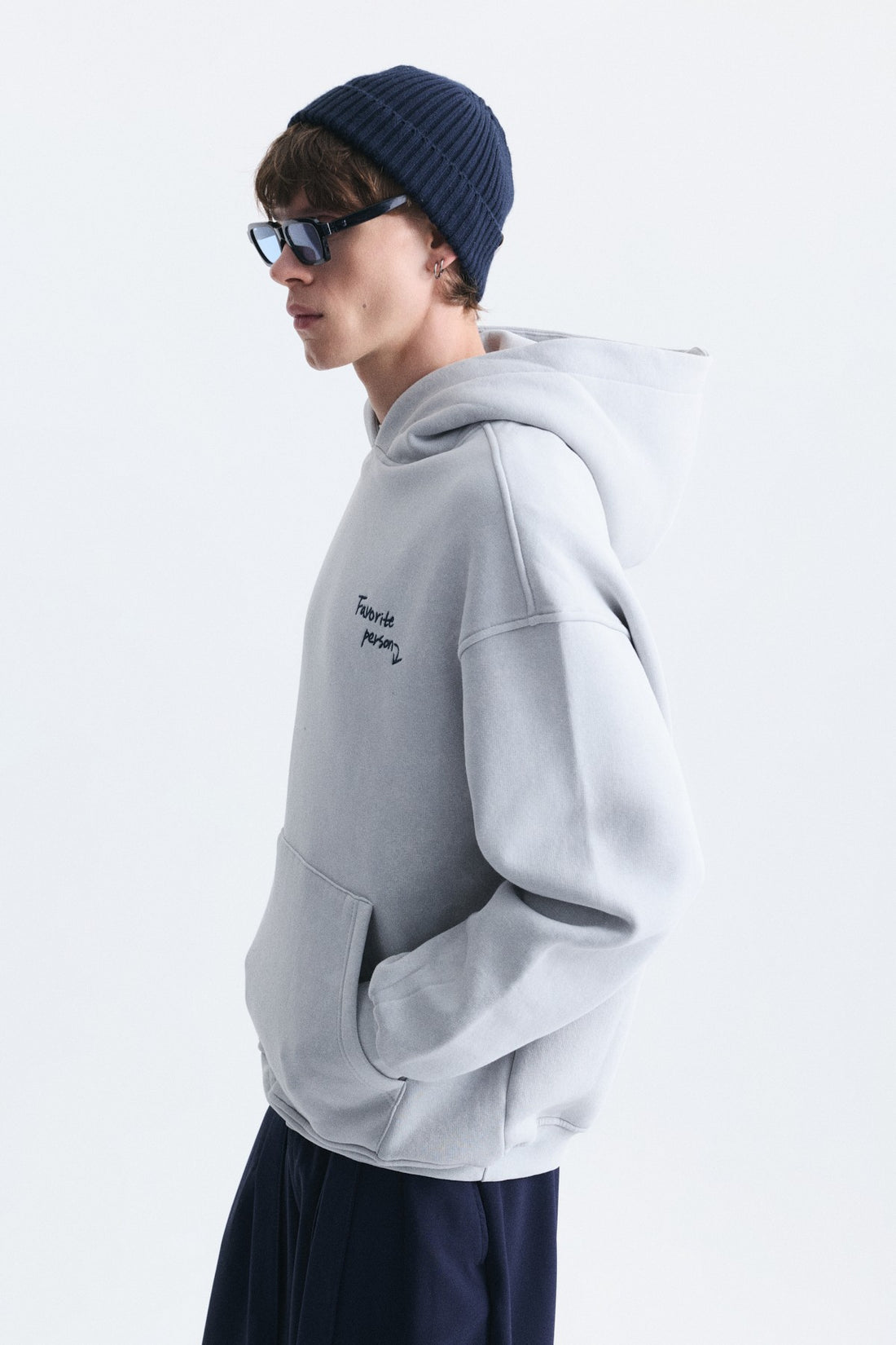 Oversize Sırt Baskılı Sweatshirt