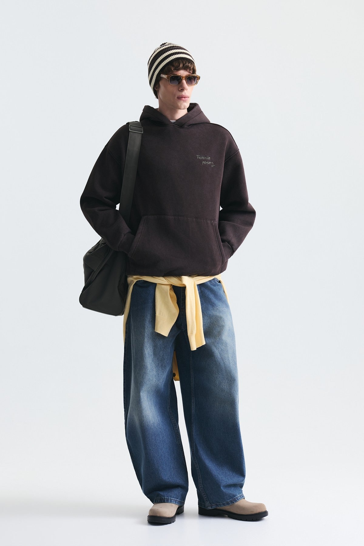 Oversize Sırt Baskılı Sweatshirt