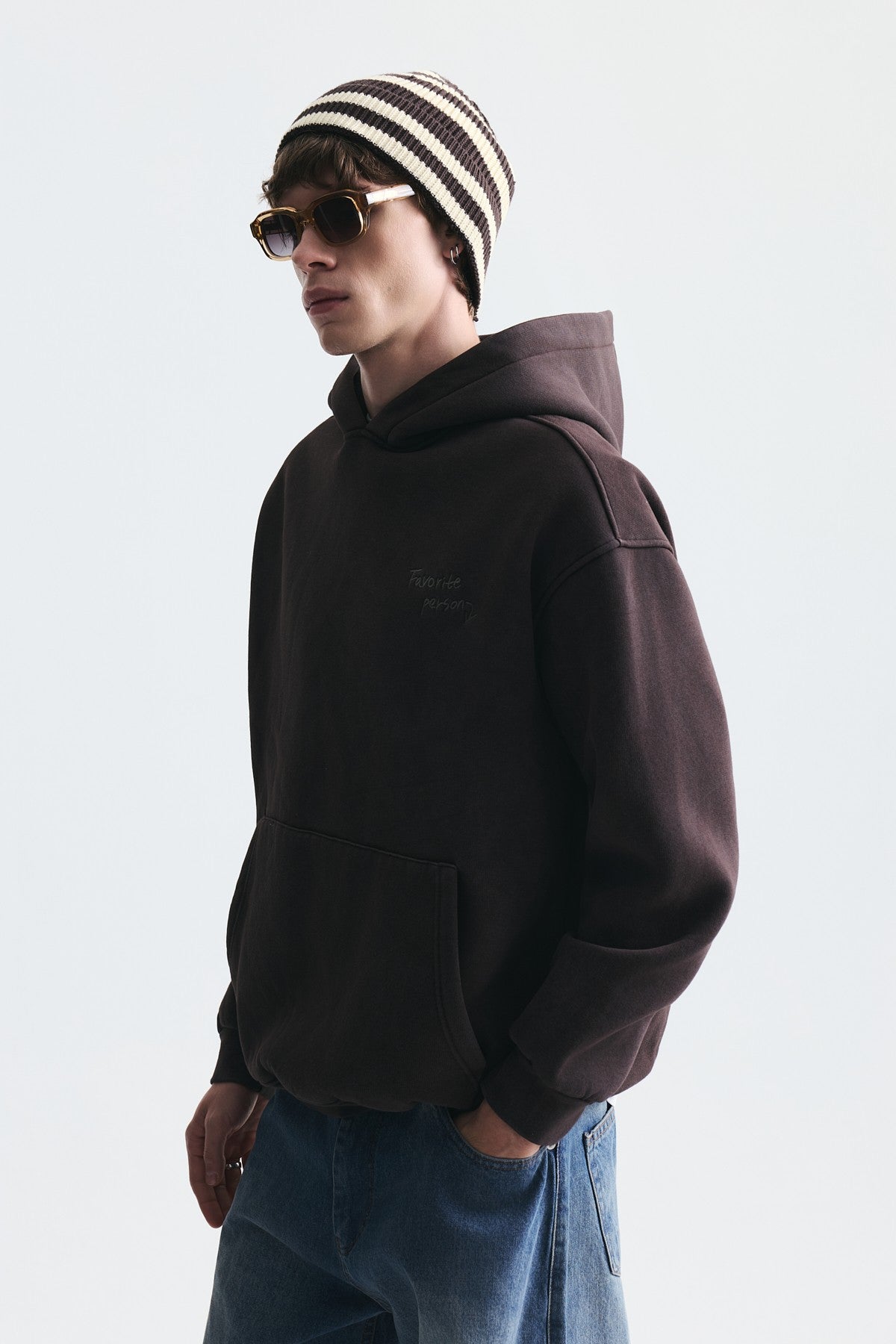 Oversize Sırt Baskılı Sweatshirt