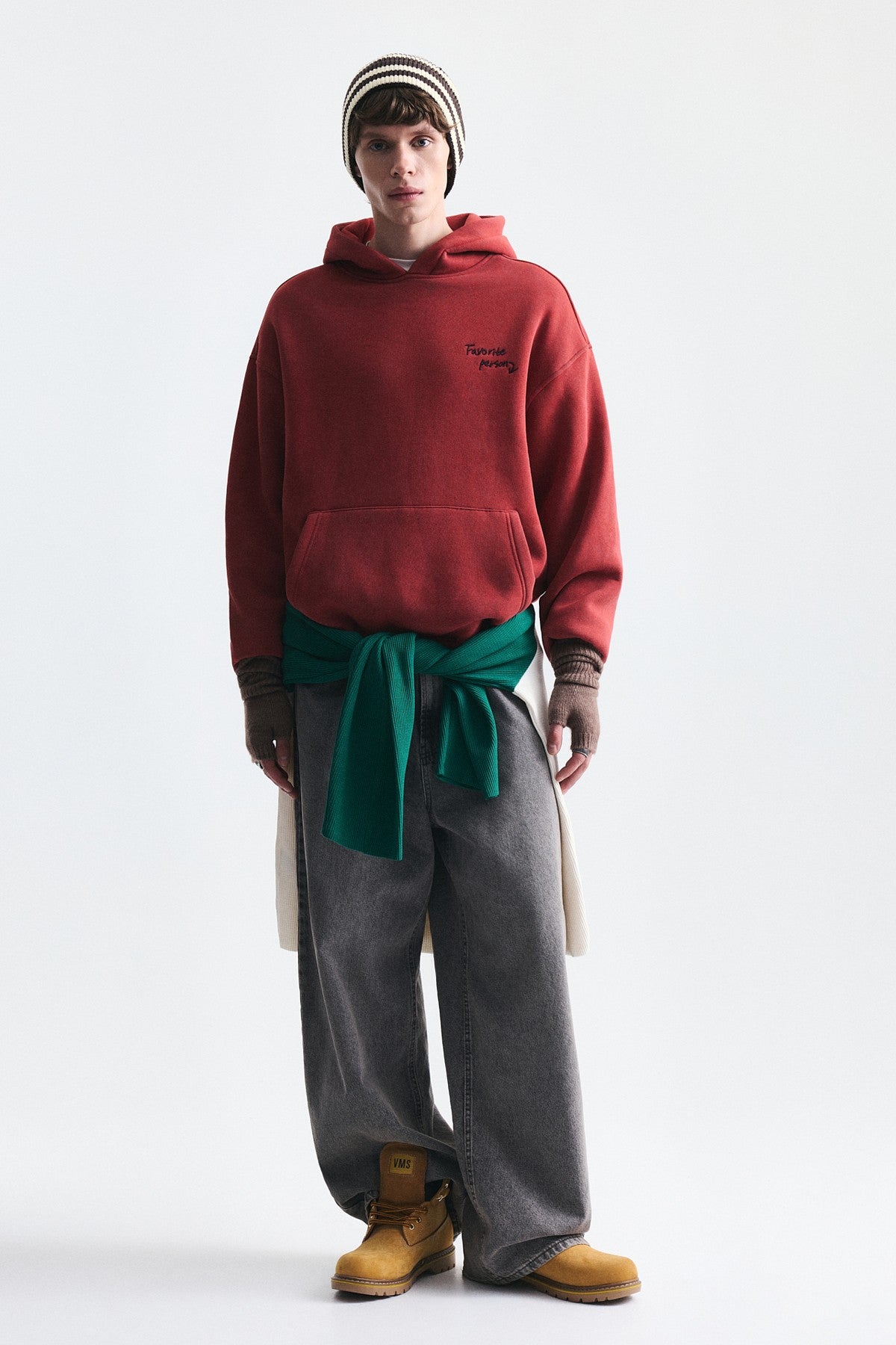 Oversize Sırt Baskılı Sweatshirt