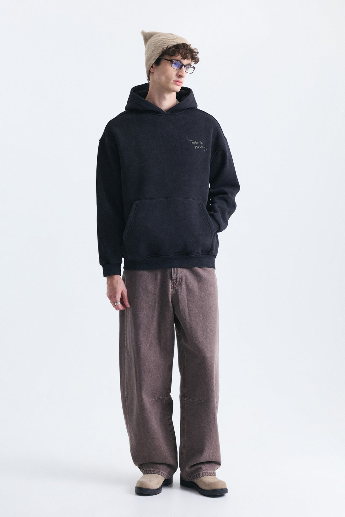 Oversize Sırt Baskılı Sweatshirt