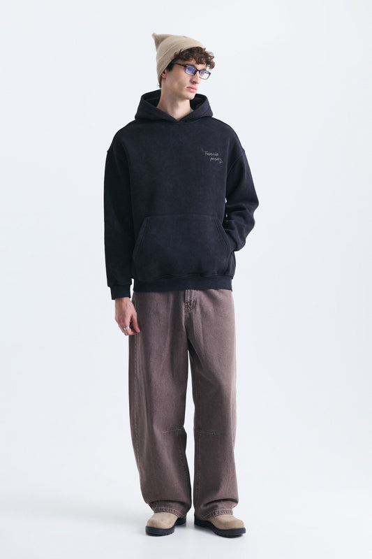 Oversize Sırt Baskılı Sweatshirt