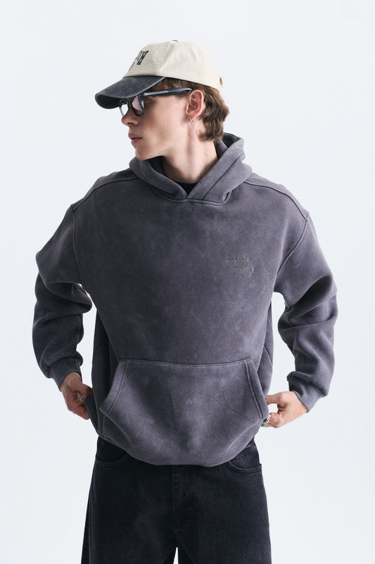 Oversize Sırt Baskılı Sweatshirt
