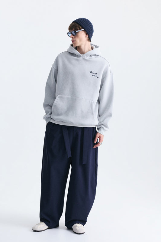 Oversize Sırt Baskılı Sweatshirt