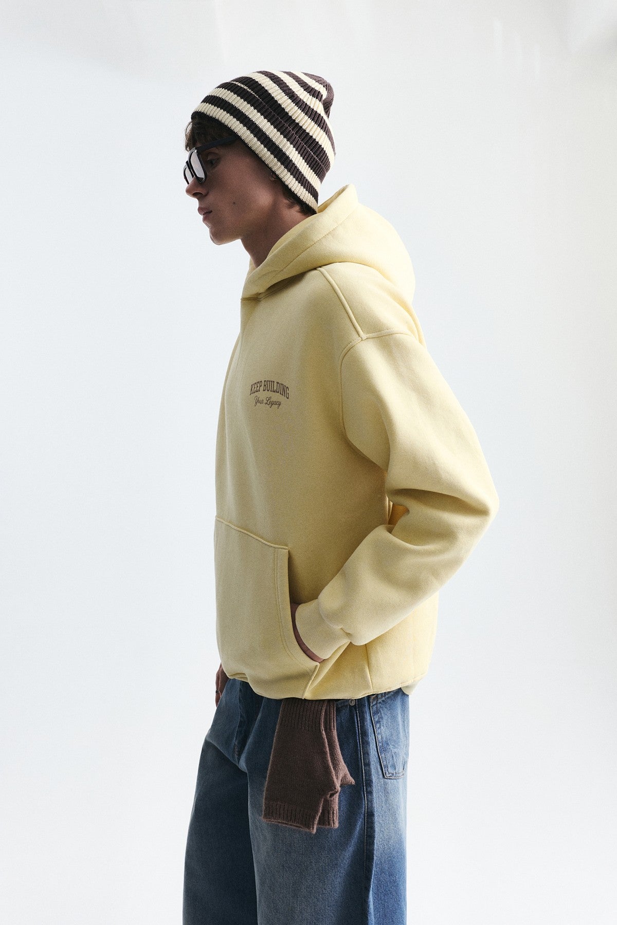 Oversize Yıkamalı Kapüşonlu Sweatshirt
