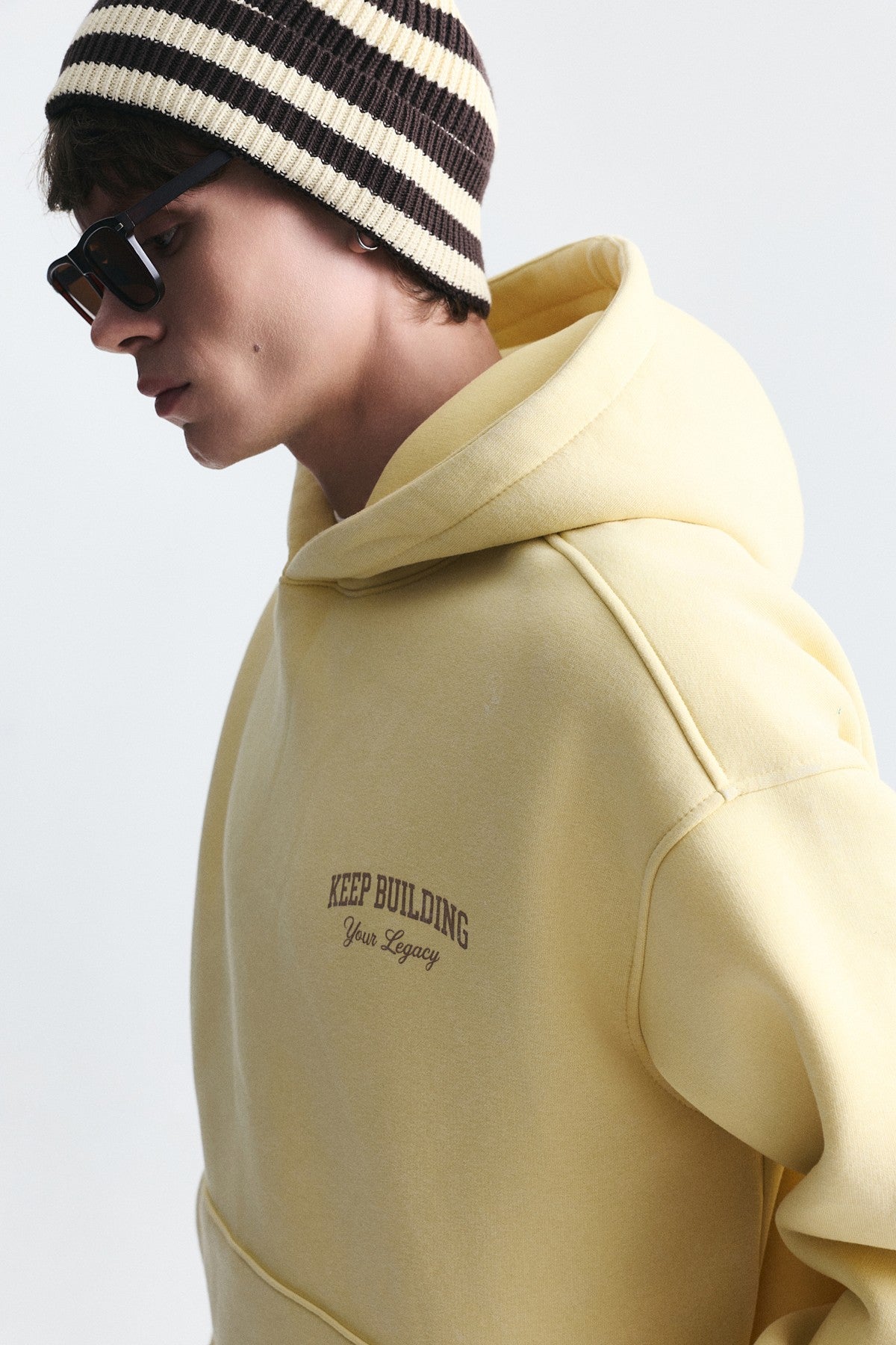 Oversize Yıkamalı Kapüşonlu Sweatshirt