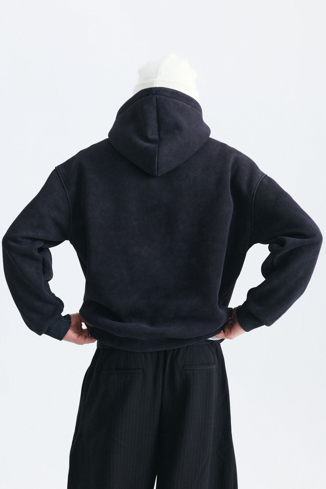 Oversize Yıkamalı Kapüşonlu Sweatshirt