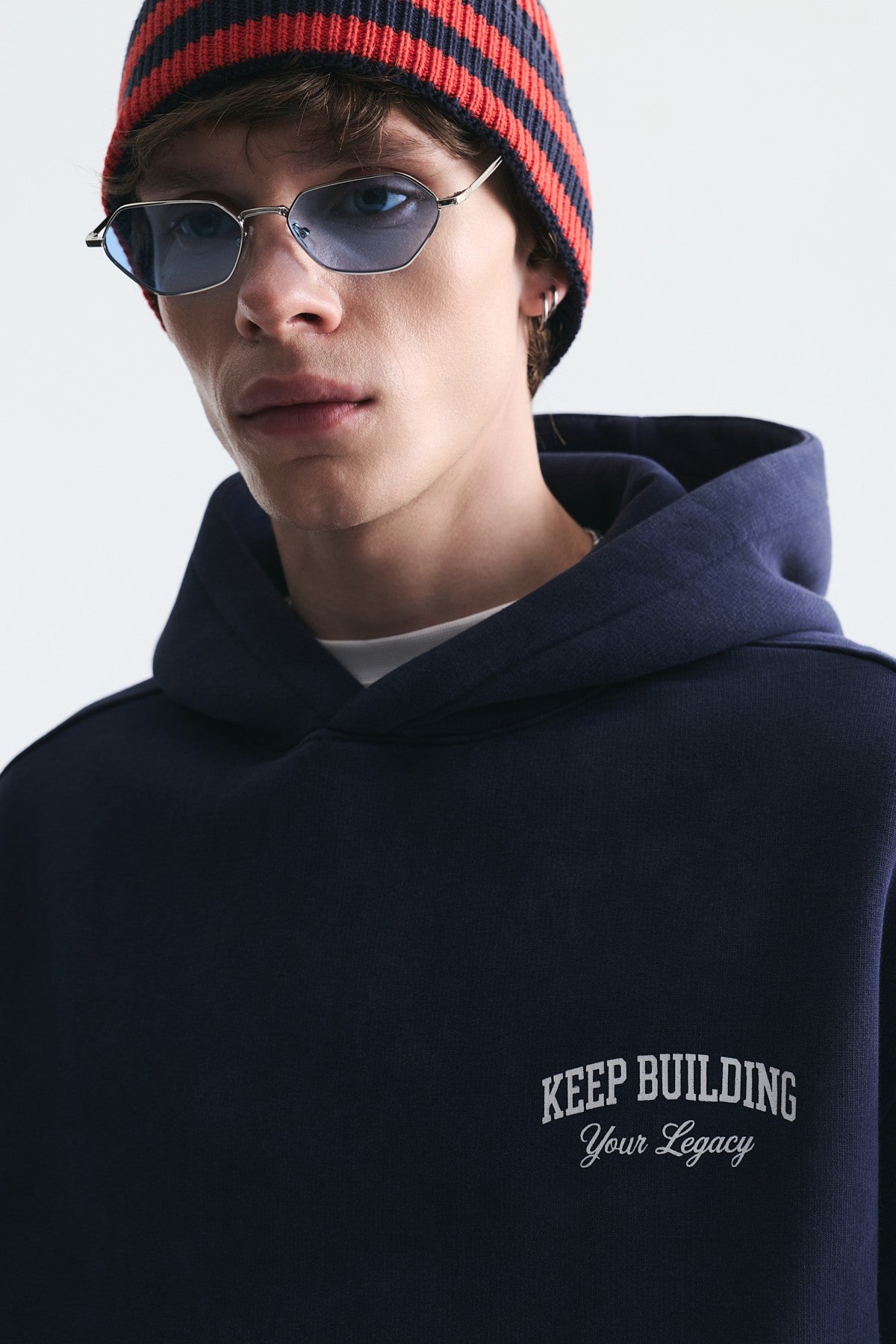 Oversize Yıkamalı Kapüşonlu Sweatshirt