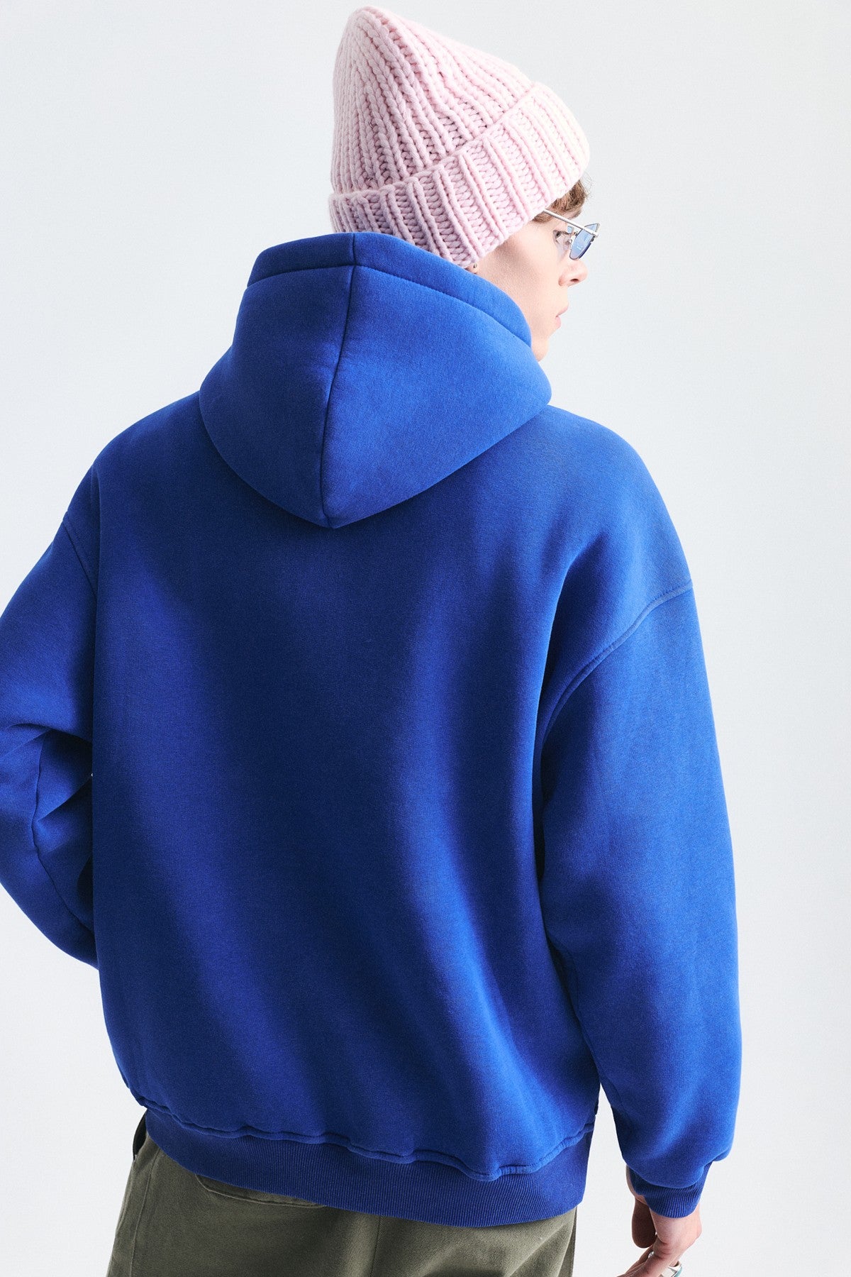 Oversize Yıkamalı Kapüşonlu Sweatshirt