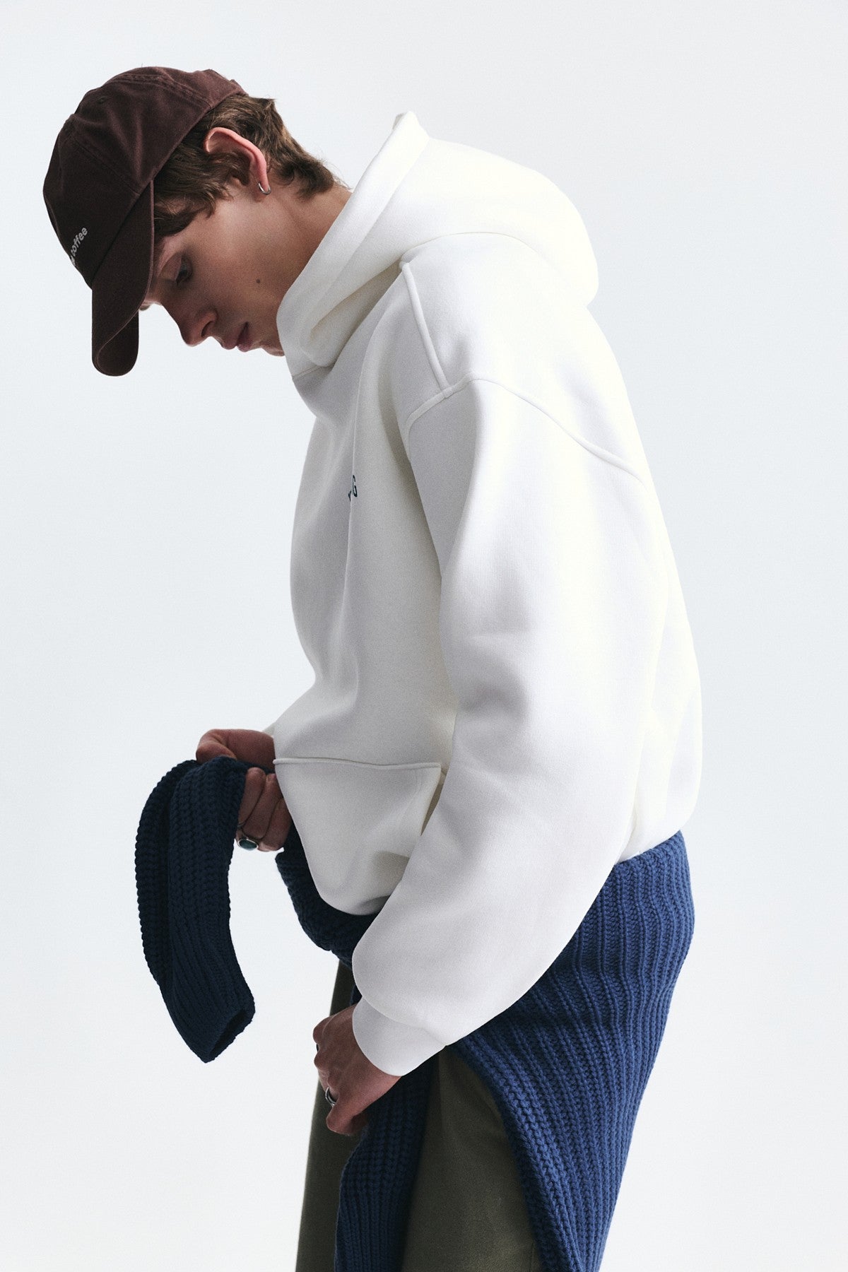 Oversize Yıkamalı Kapüşonlu Sweatshirt
