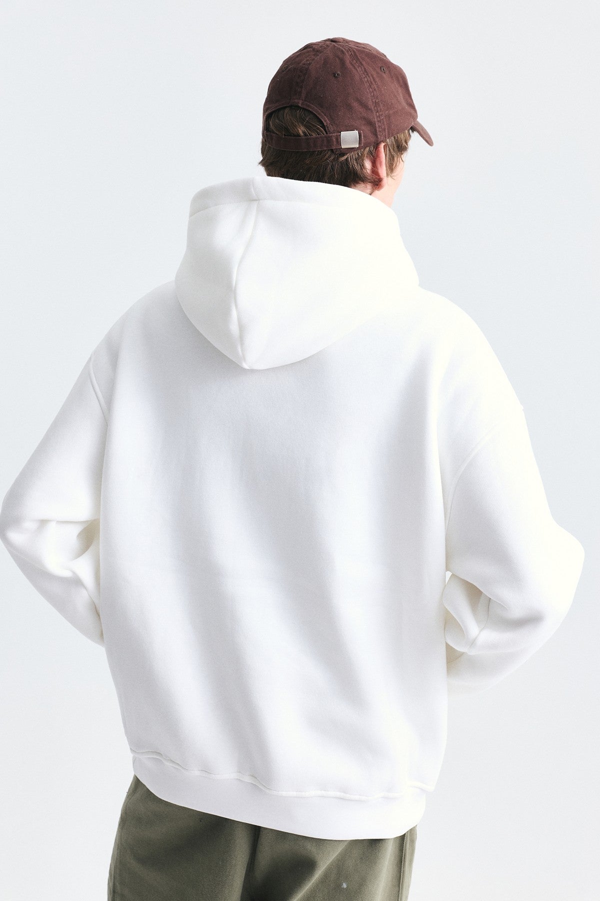 Oversize Yıkamalı Kapüşonlu Sweatshirt
