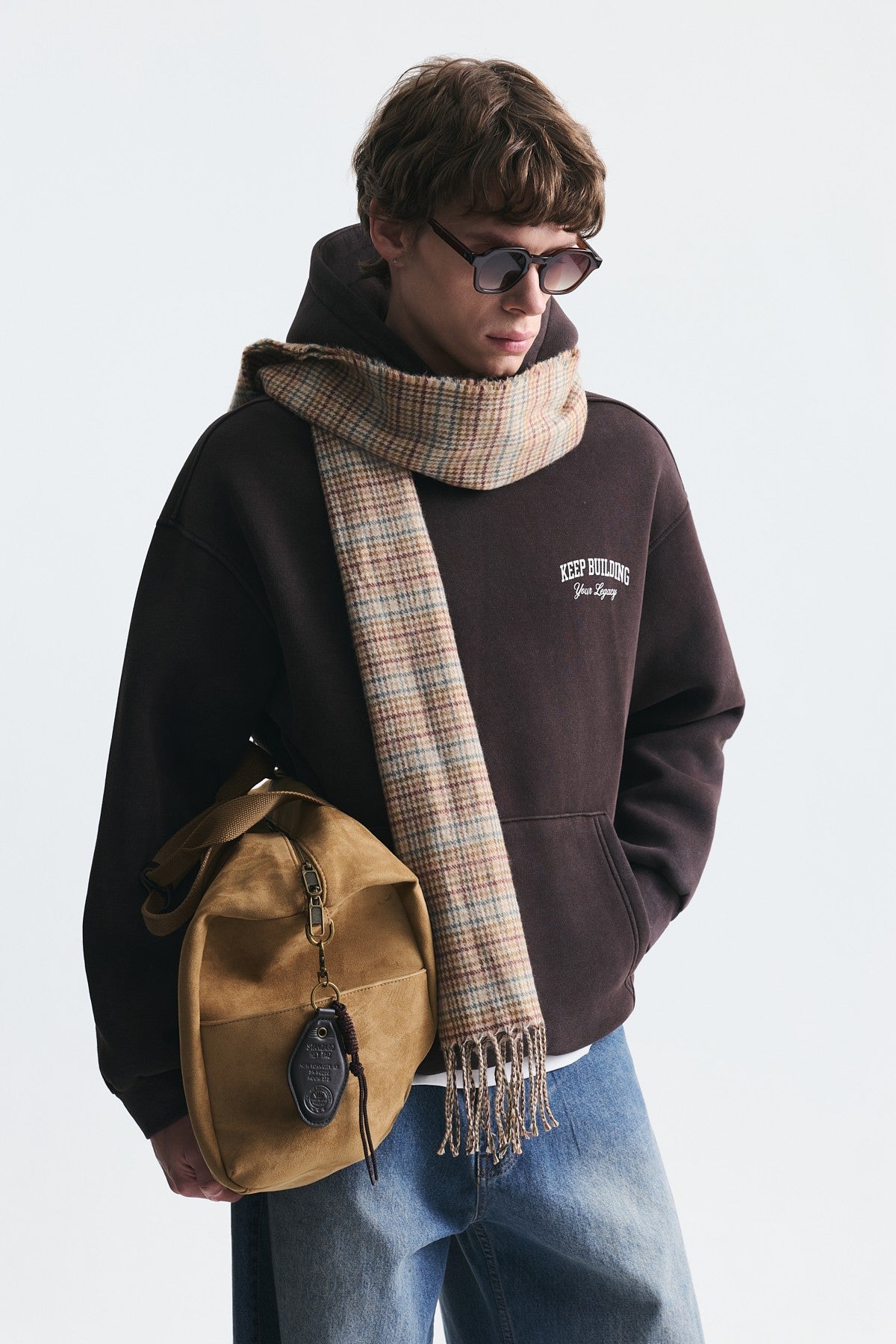 Oversize Yıkamalı Kapüşonlu Sweatshirt