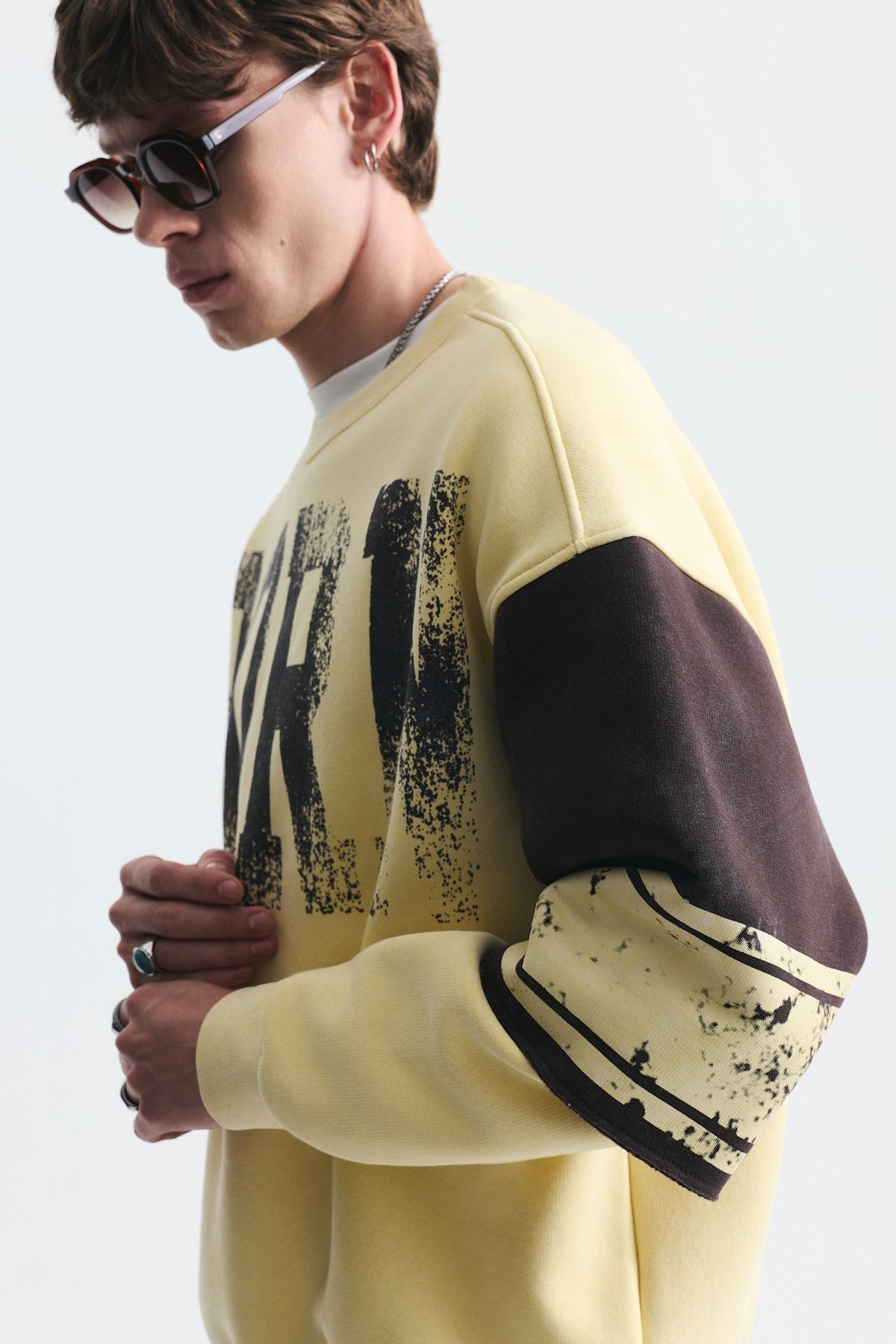 Oversize Çift Kollu Sweatshirt