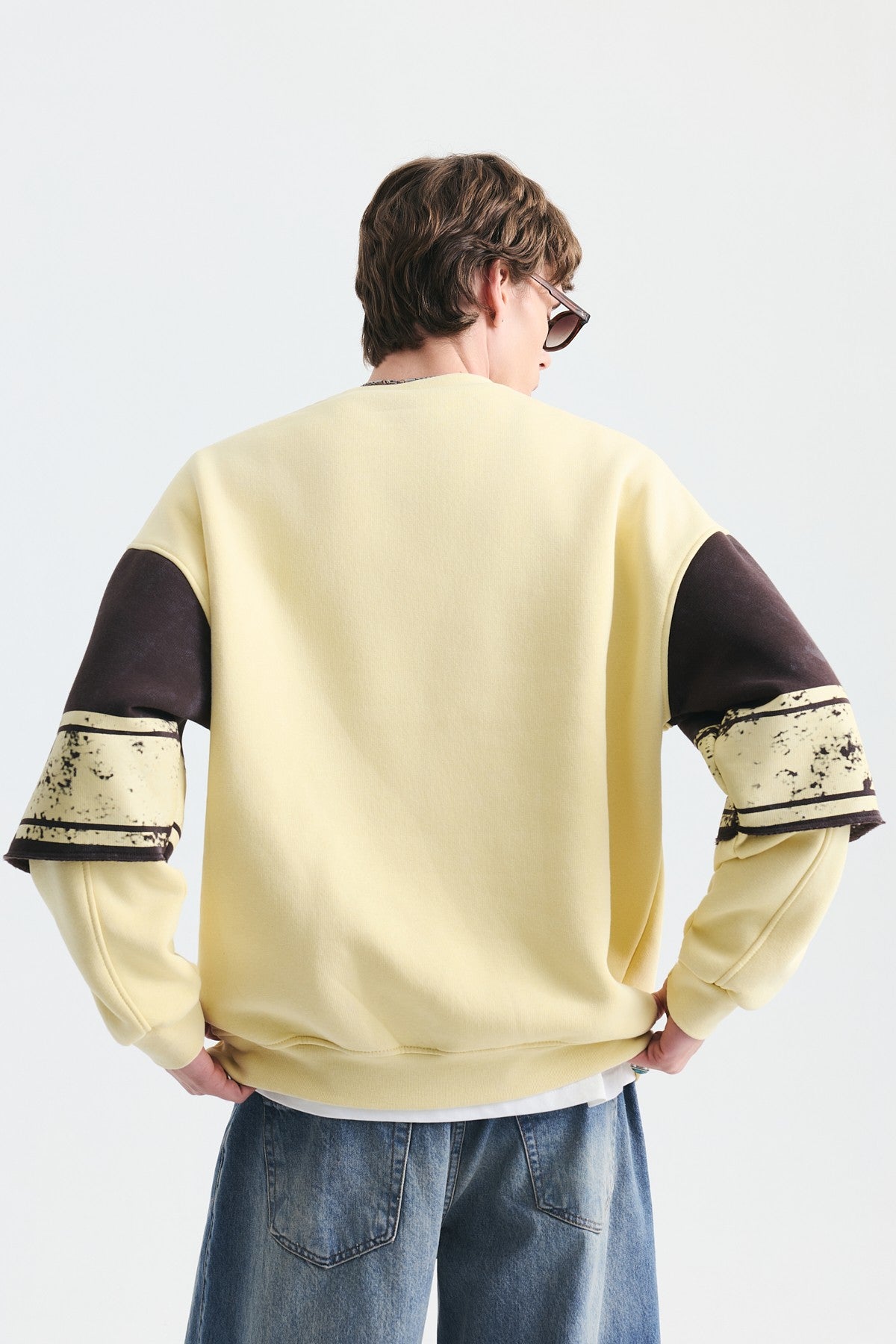 Oversize Çift Kollu Sweatshirt
