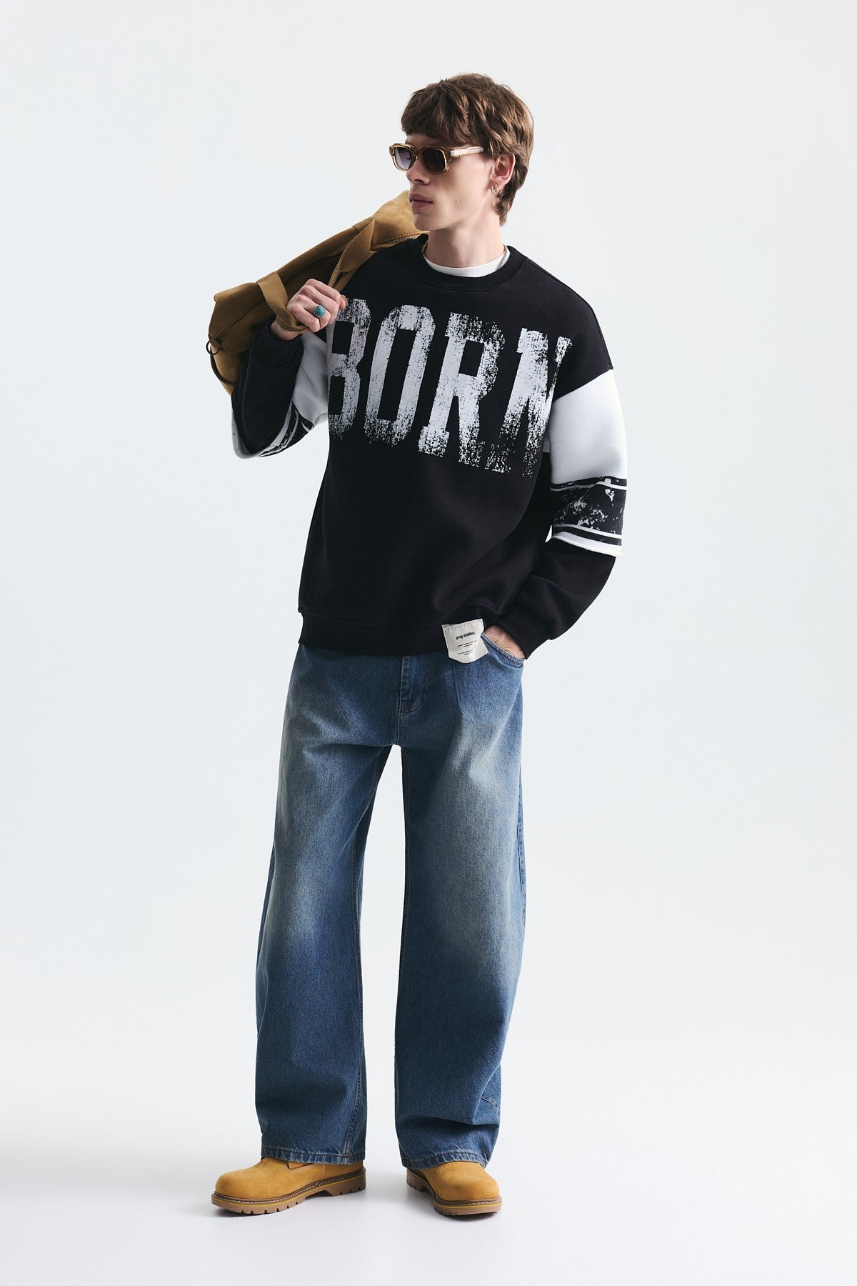 Oversize Çift Kollu Sweatshirt