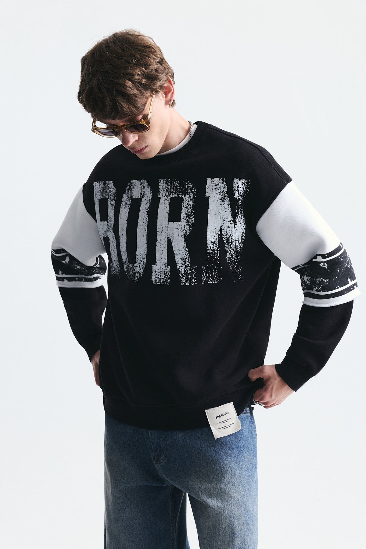 Oversize Çift Kollu Sweatshirt