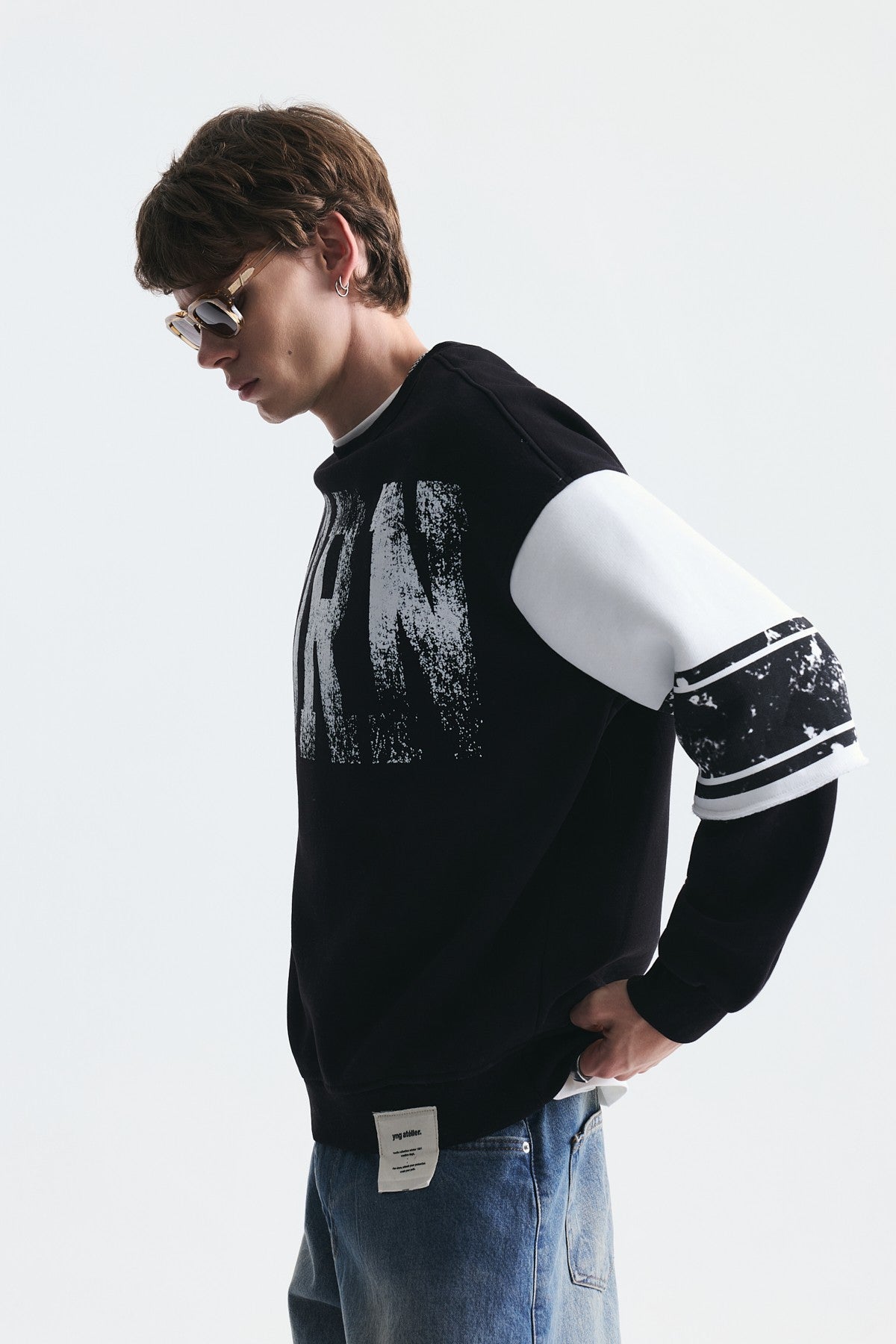 Oversize Çift Kollu Sweatshirt