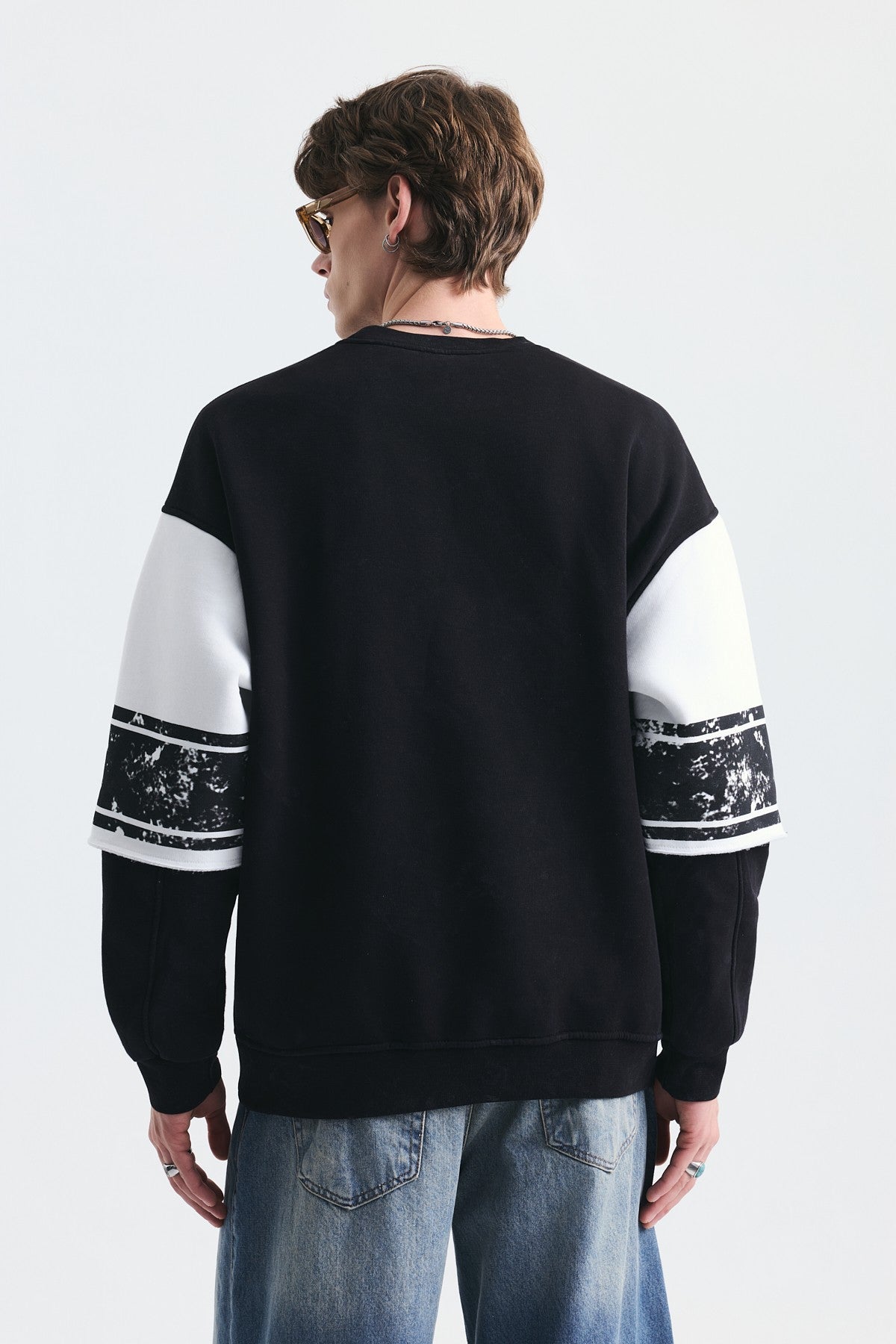 Oversize Çift Kollu Sweatshirt